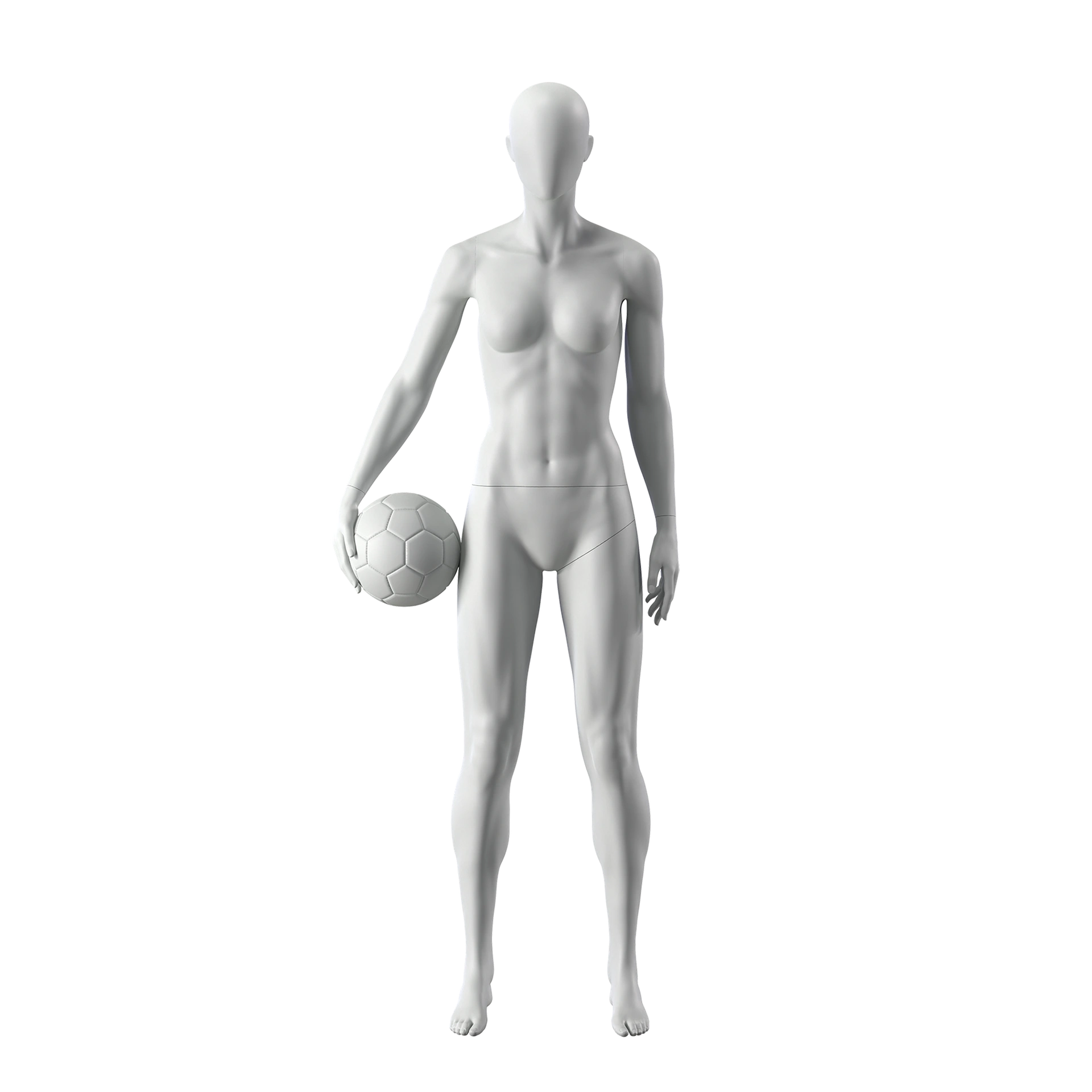 BINK - Ball sports mannequin, female, grey, abstract head, standing pose 16