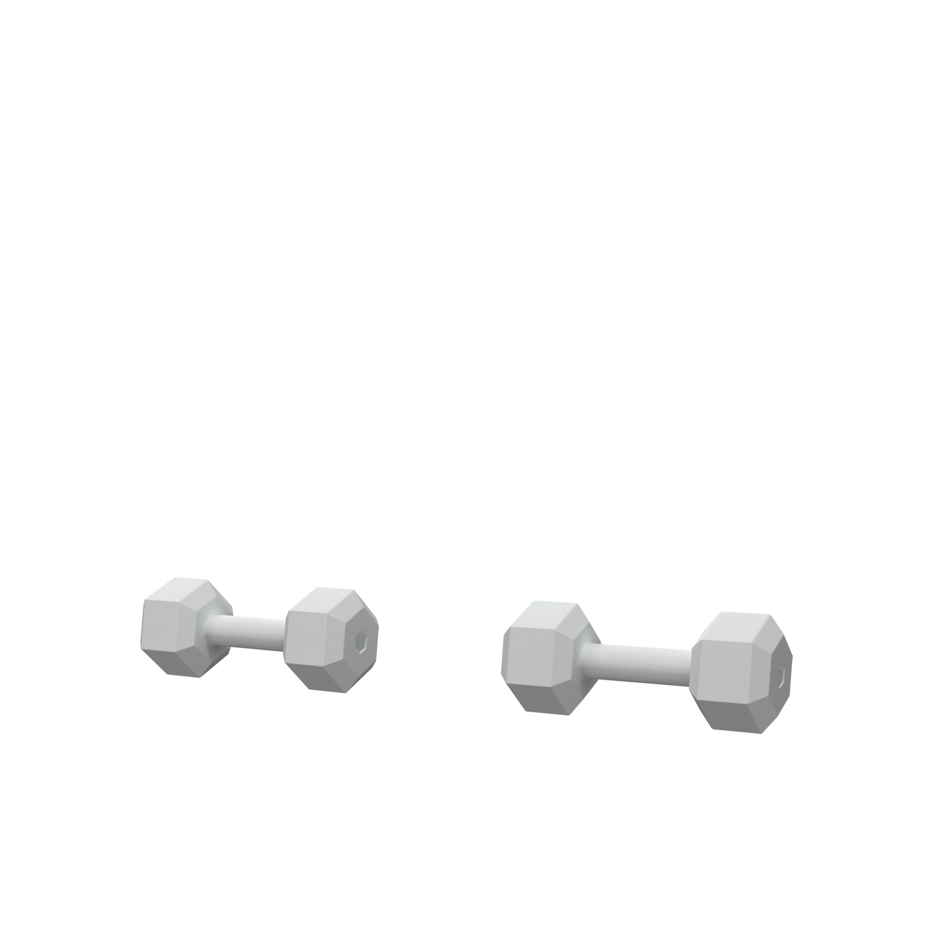 BINK - Par de pesas de fitness dummy, FRP, gris