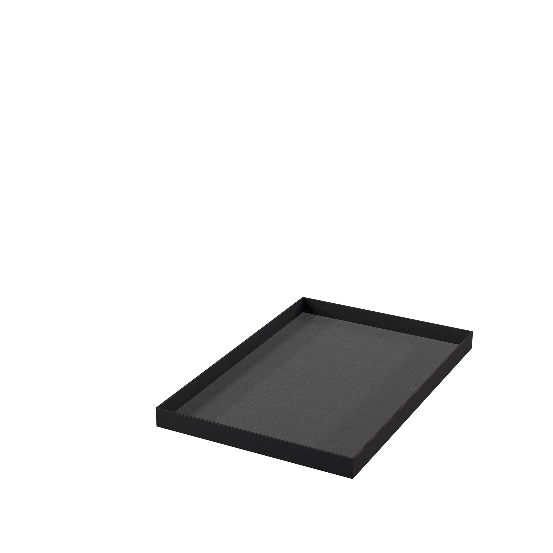 BINK - Präsentationsplatte, Metall schwarz, schwarze Samtbedeckung, 45x30 cm