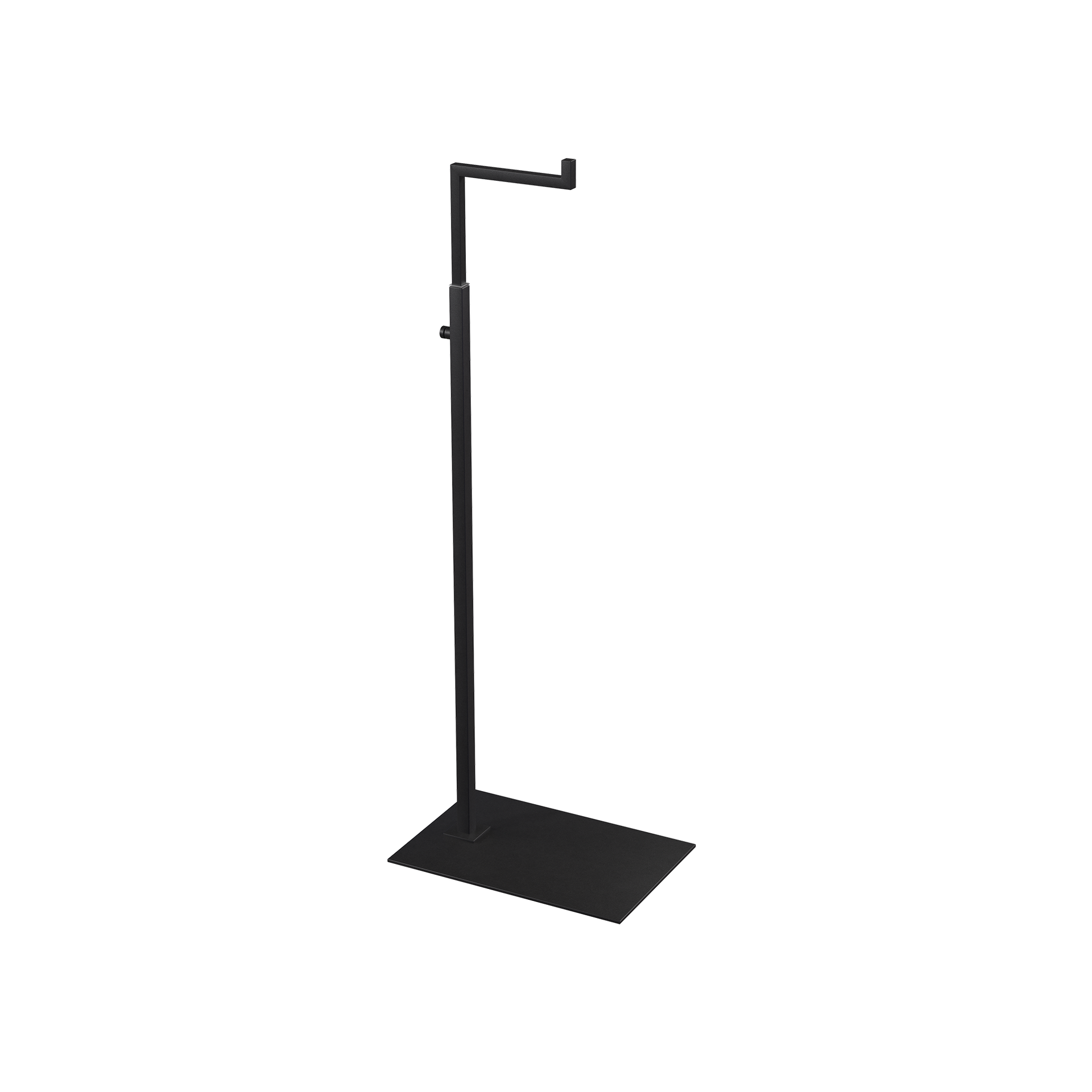 Support L ajustable, en acier noir laqué mat 