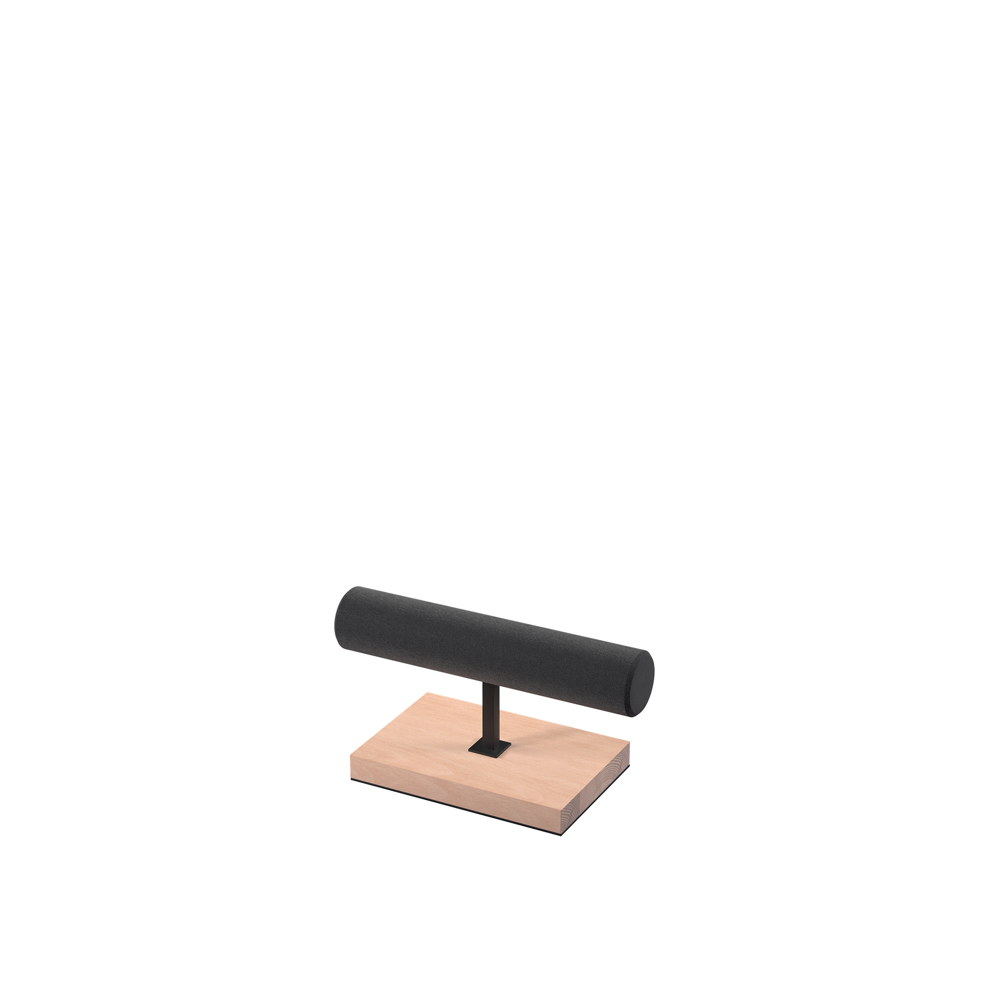 BINK - Armband- und Uhren-Display, schwarz pulverbeschichteter Stahl mit Holzfuß