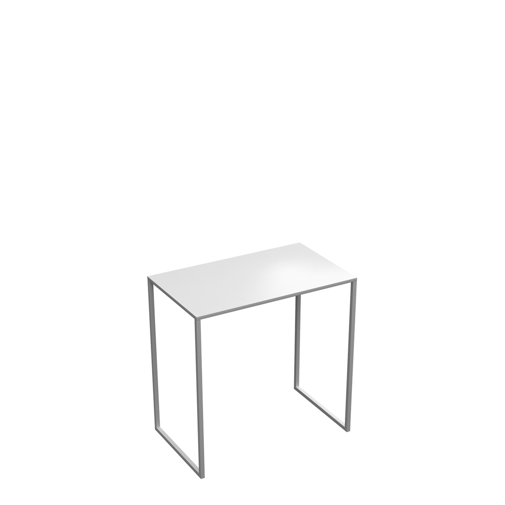 BINK - Table d'appoint 50x30xh50 cm, en métal blanc laqué