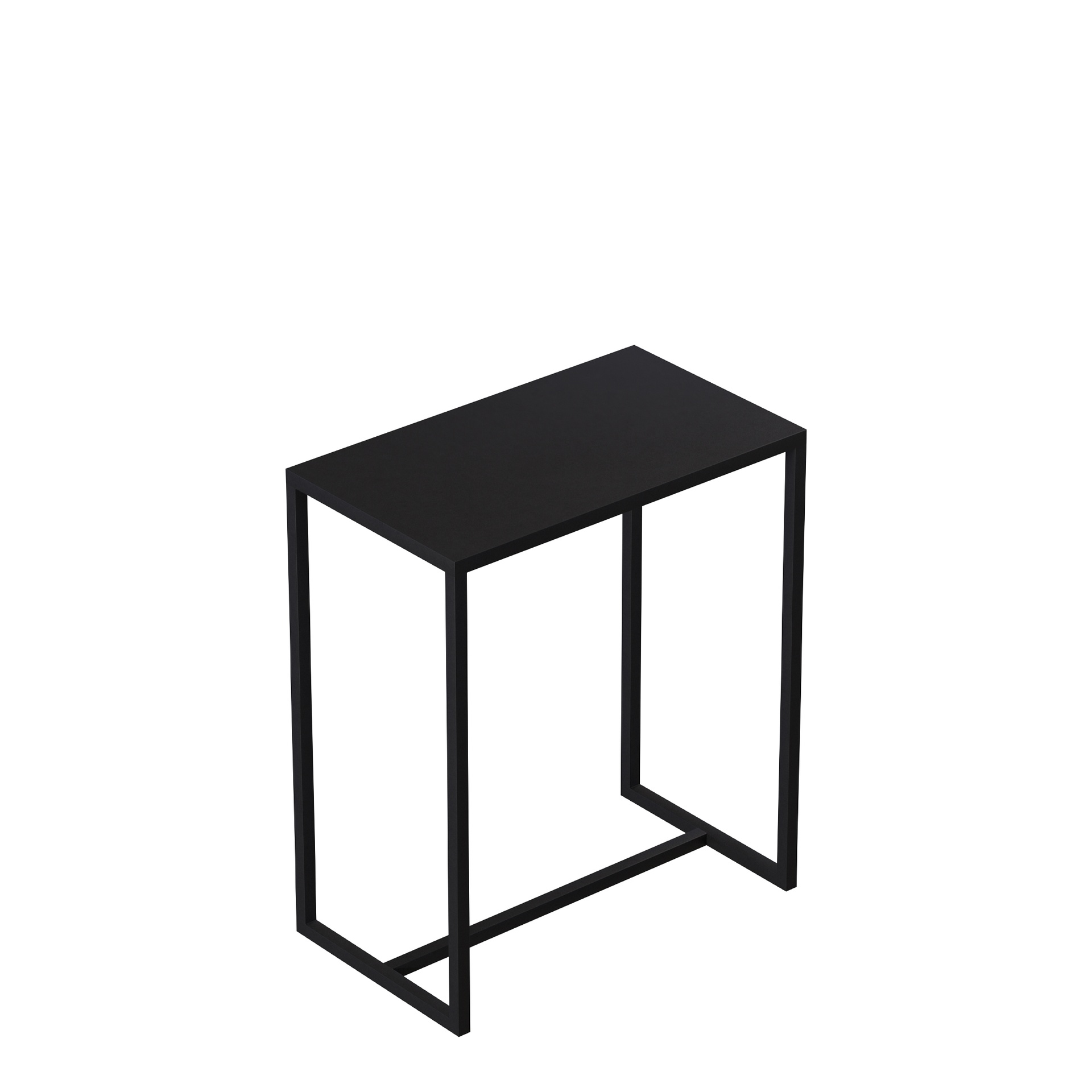 BINK - Beistelltisch 60x35xh70 cm, schwarz pulverbeschichtetes Metall