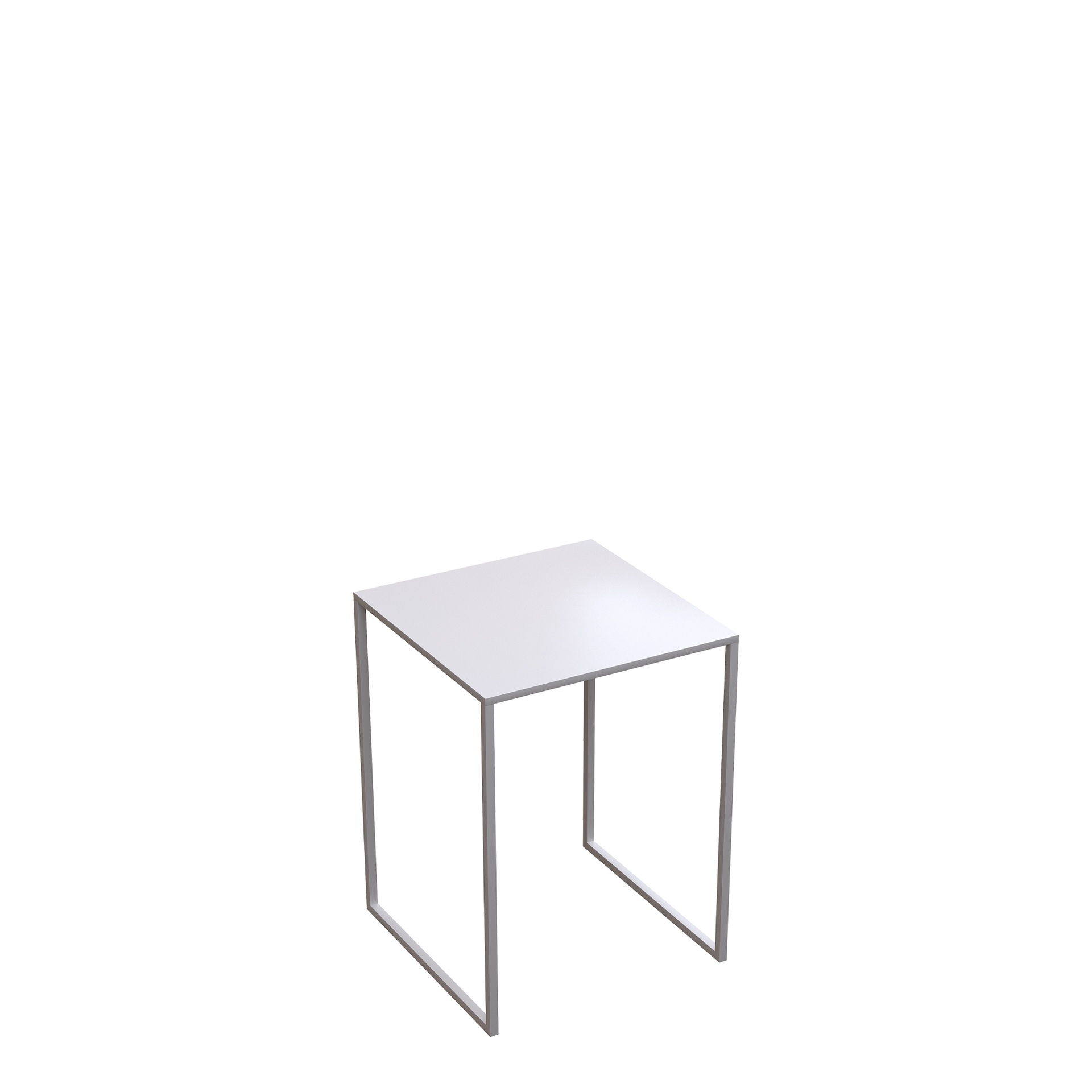 BINK - Bijzettafel 36x36xh48 cm, wit gepoederlakt metaal