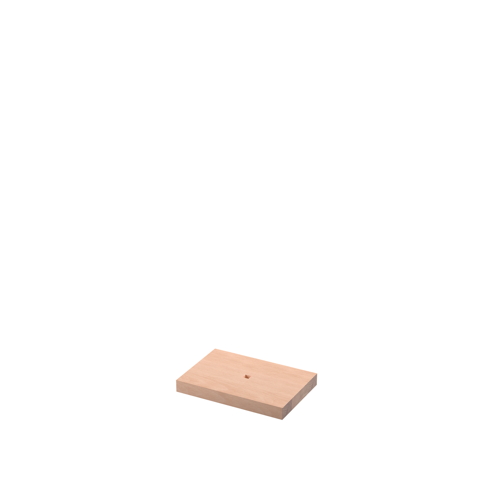 BINK - Socle décoratif, en bois de hêtre, 12x18 cm, pour présentations intérieures, plug-in central