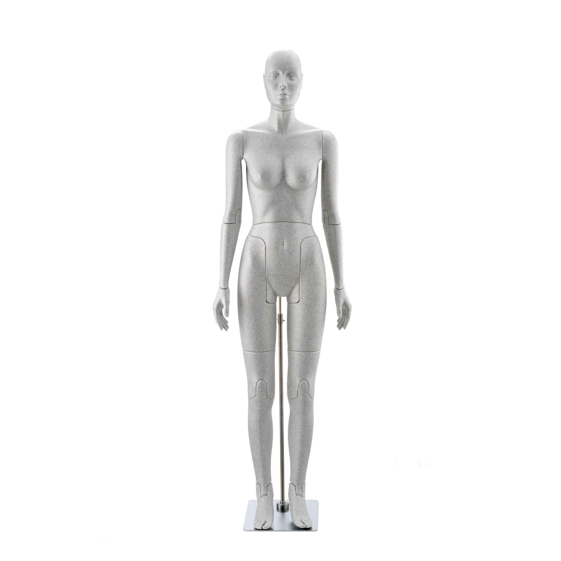 BINK - Female flexible mannequin, silvergrey EPP foam