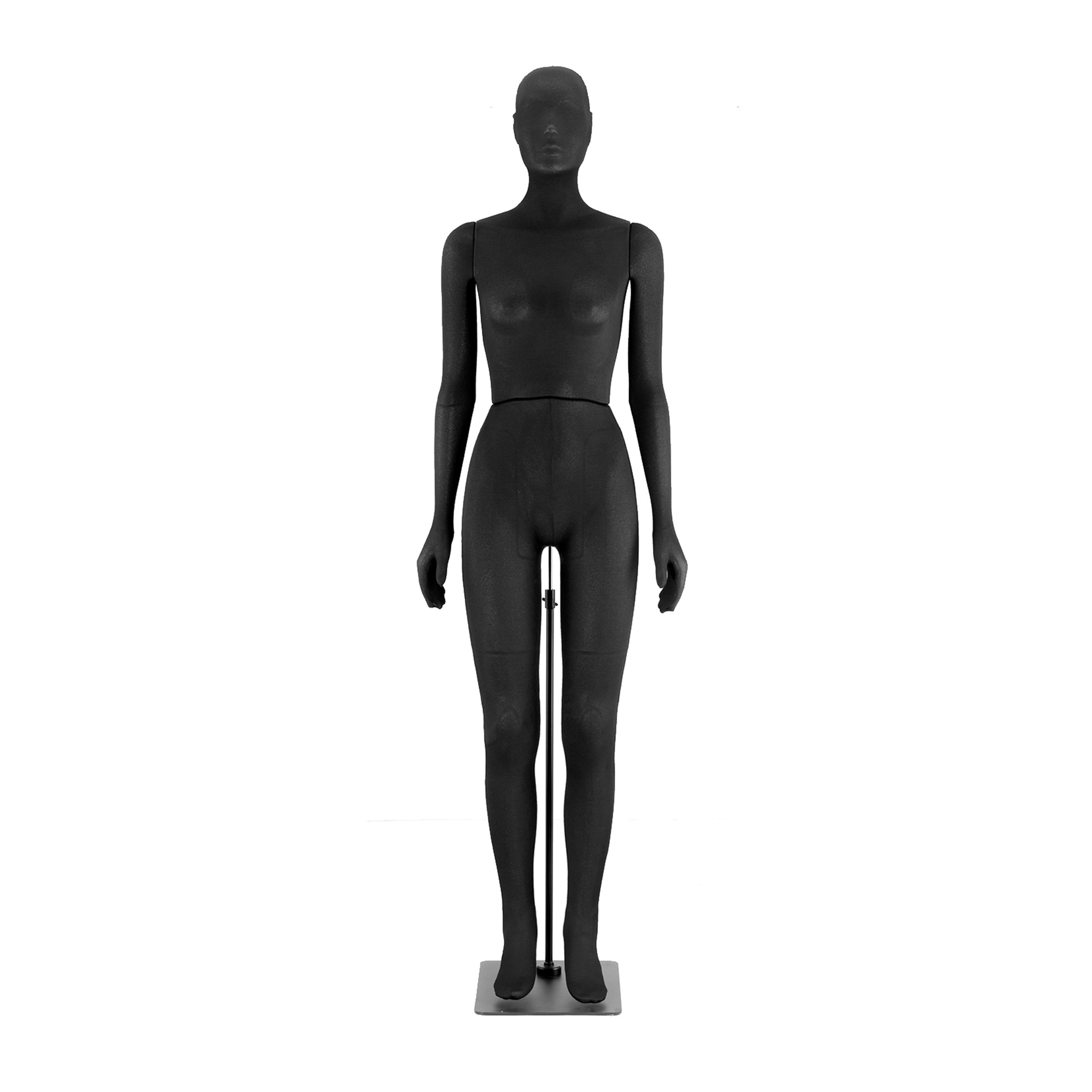 BINK - Femenino flexible maniquí, negro PP espuma