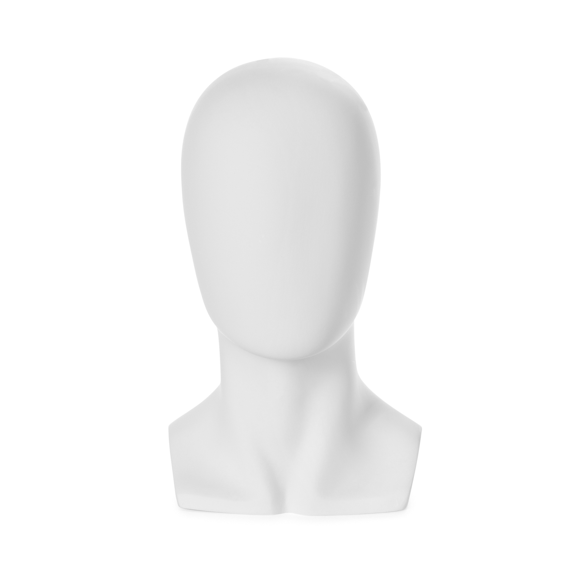 BINK - Cabeza de hombre abstracta, FRP, blanco mate