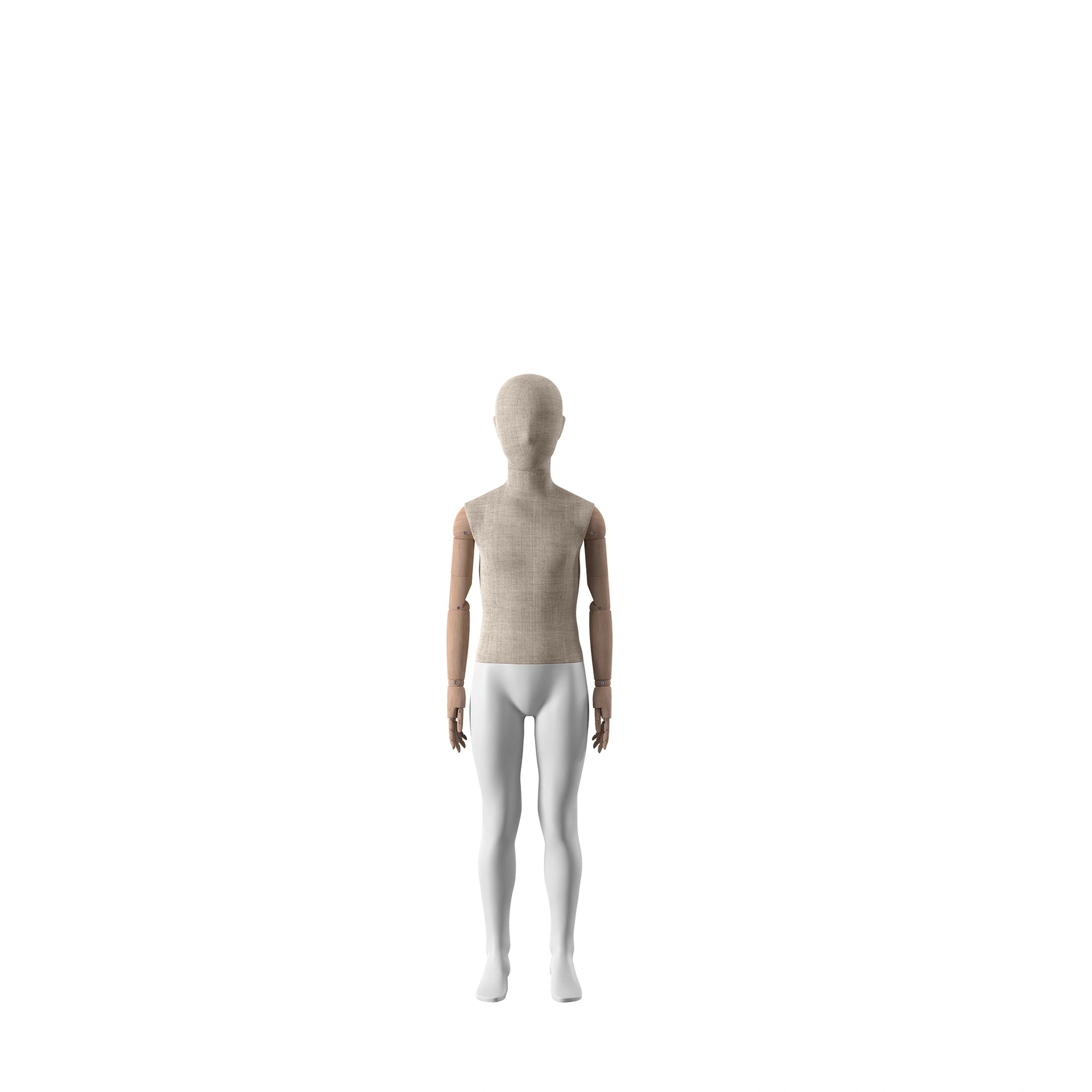 BINK - Mannequin vintage, enfant, bras en bois, recouvert de tissu, 8 ans, pose debout 74