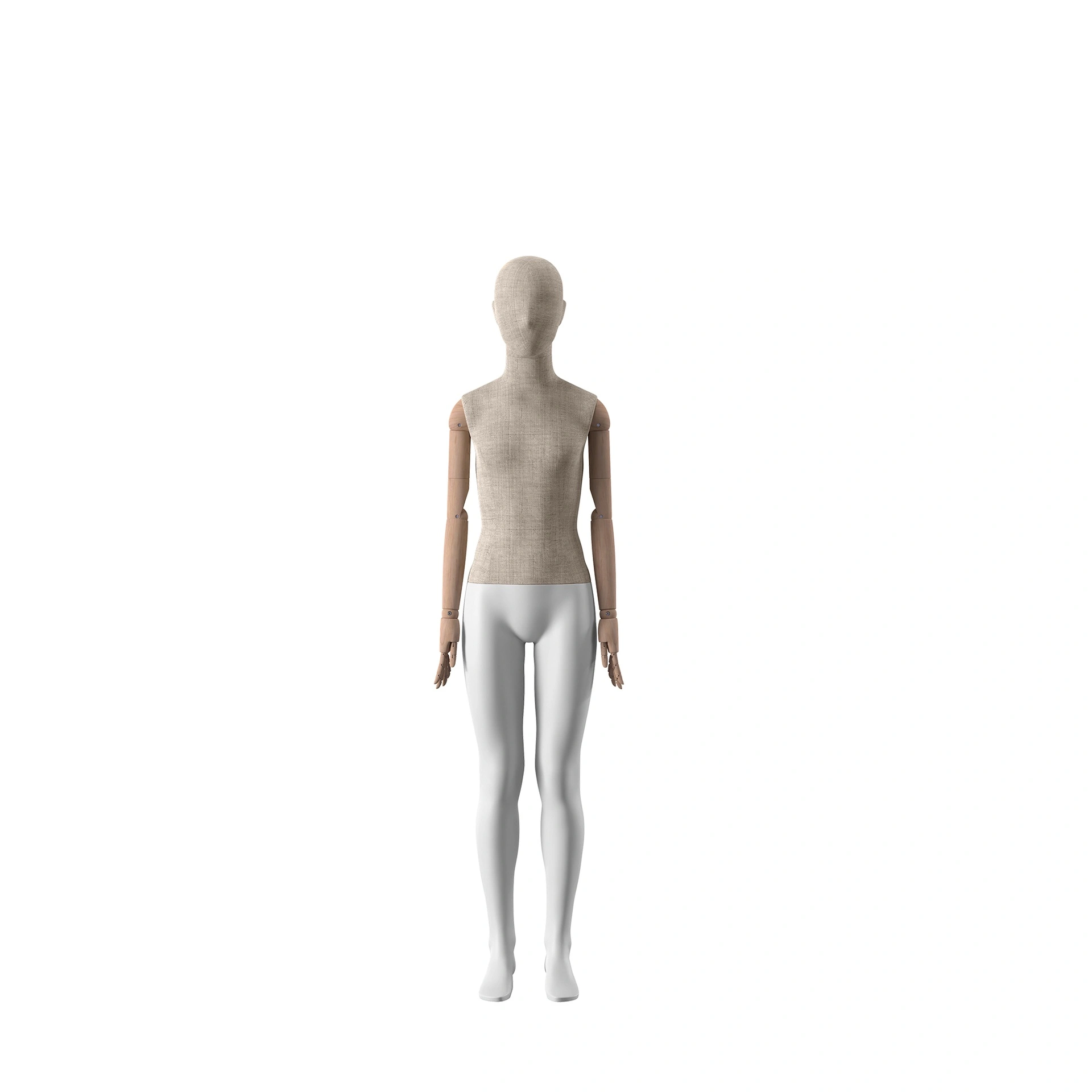 BINK - Mannequin vintage, fille, bras en bois, recouvert de tissu, 12 ans, pose debout 79