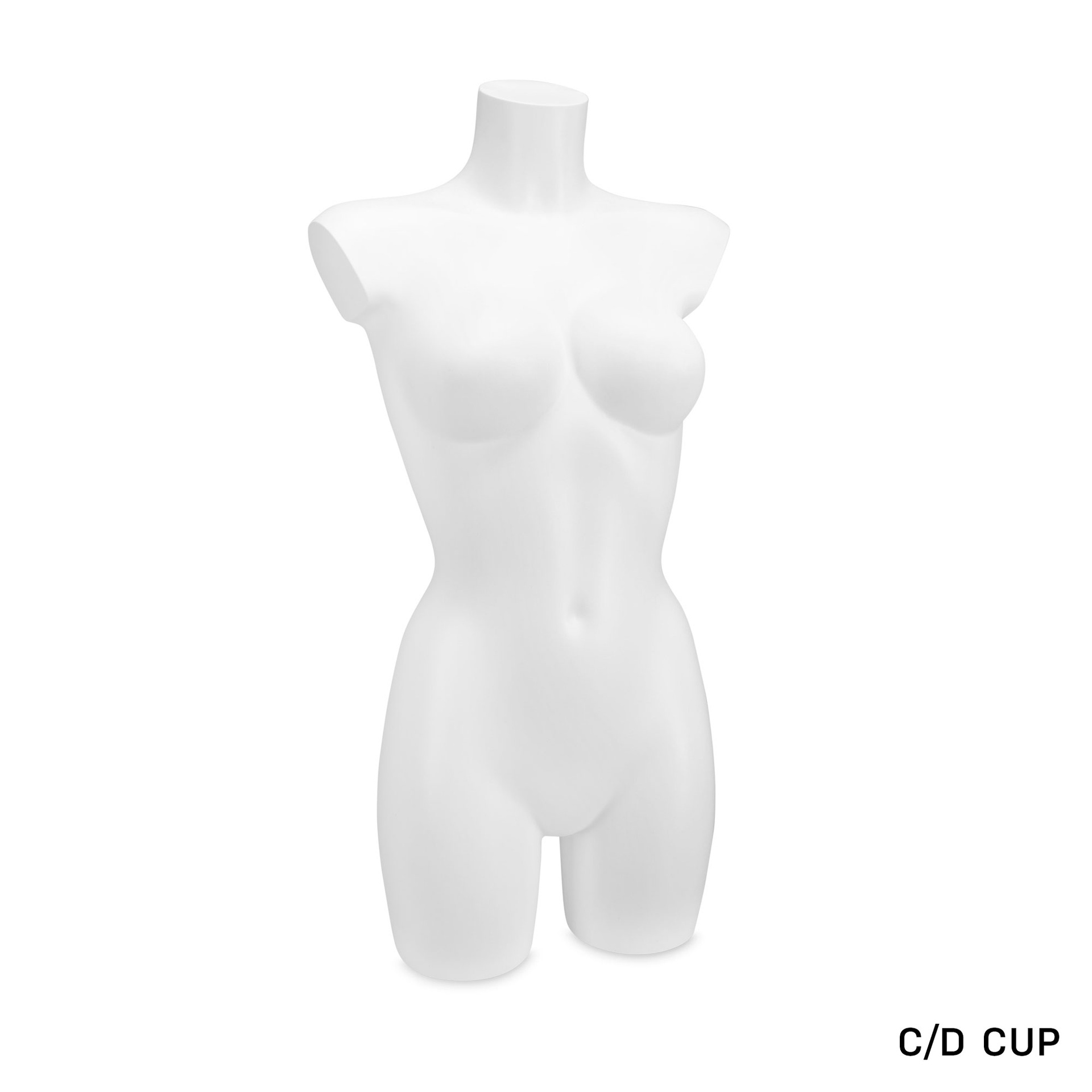 BINK - Torso femenino de plástico, copa C, plástico reciclable blanco, postura 2005DZ_WH.