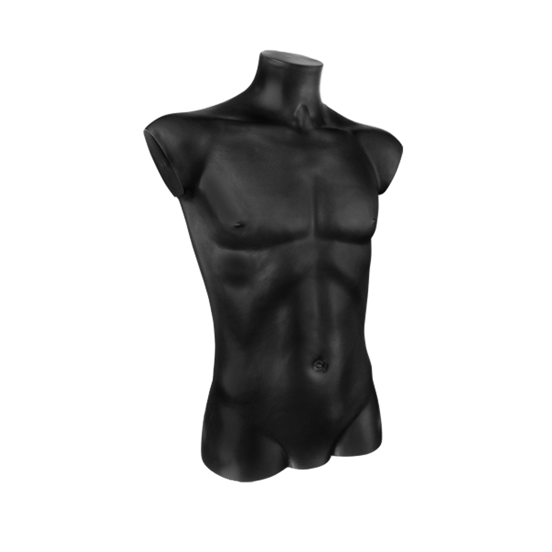 BINK - Plastic mannequin bust, type untill scrotch, male, black recyclable plastic, psoe 2005UCE_BL