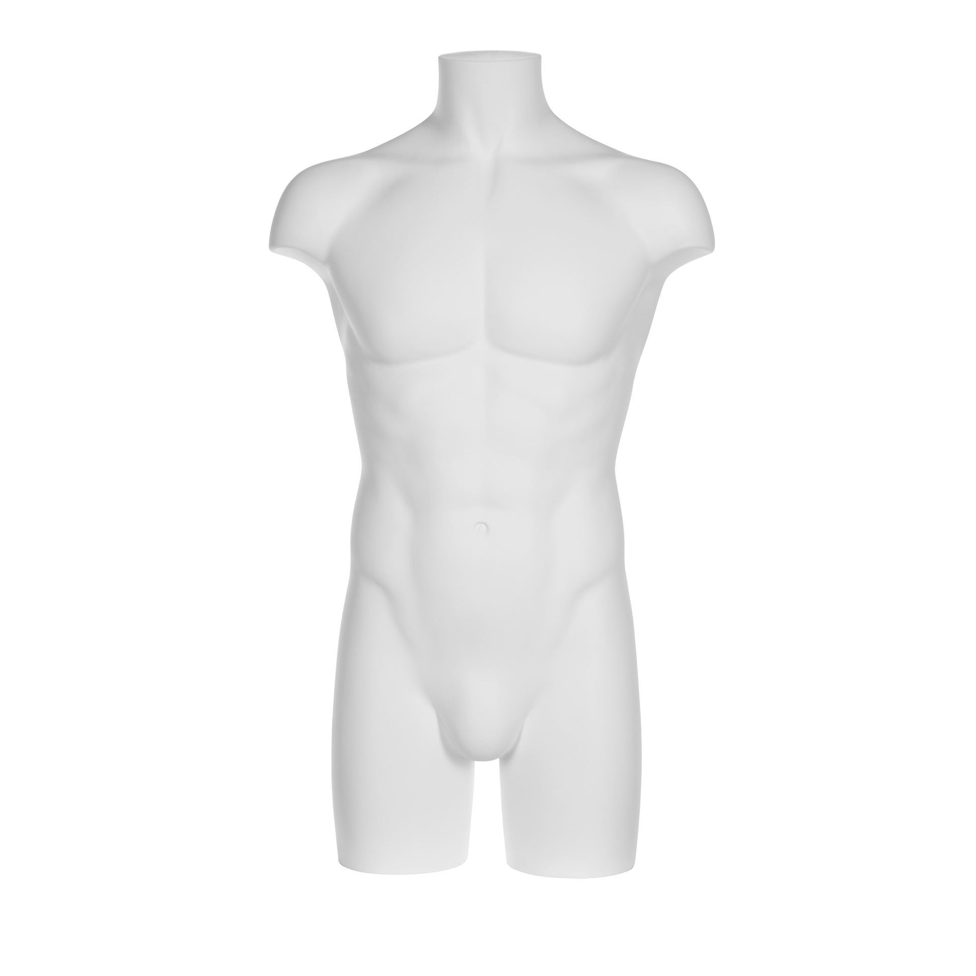 BINK - Torso homme en plastique, plastique recyclable blanc, pose MSLBUST_WH