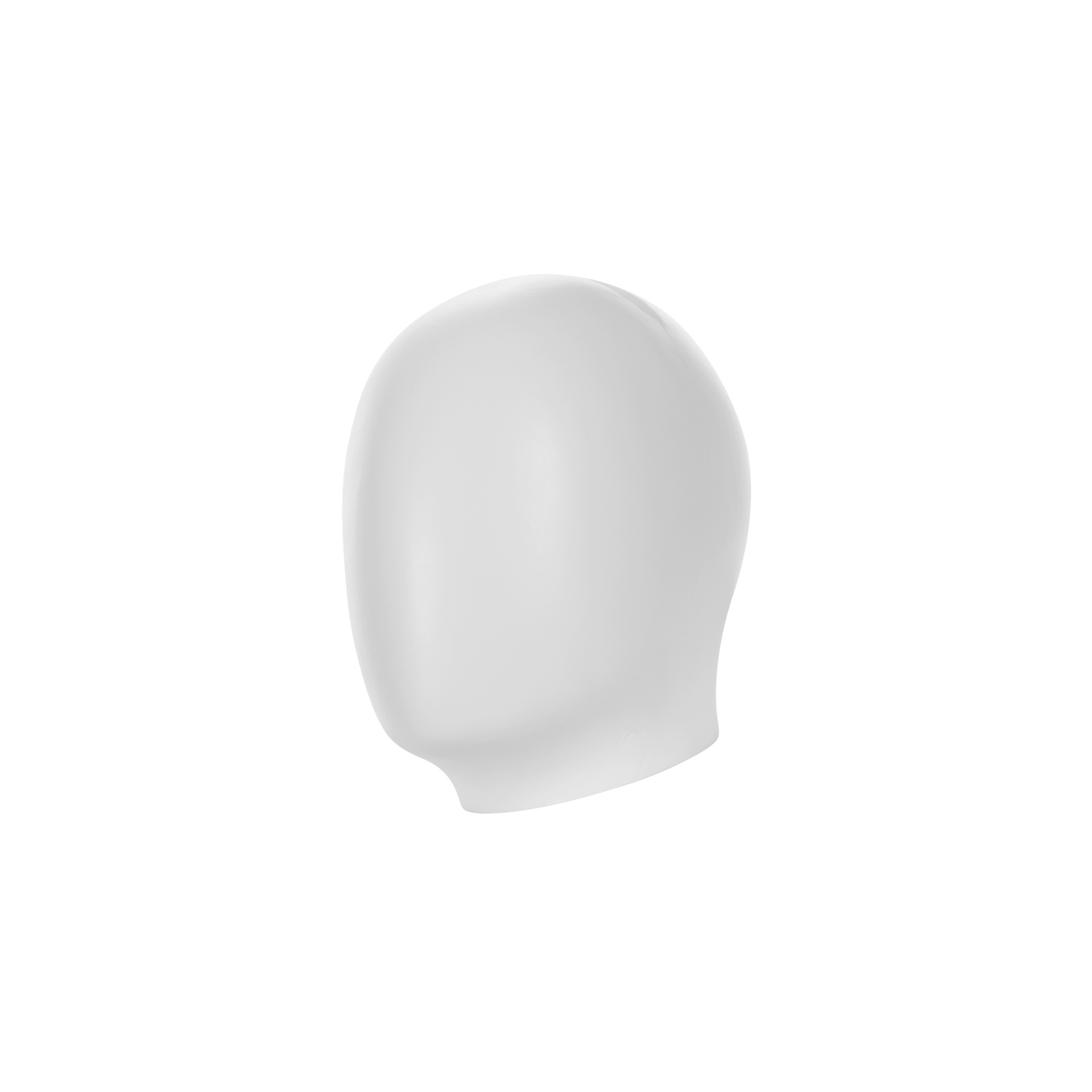 BINK - Tête homme abstraite en plastique, plastique recyclable blanc, pose TEU_WH