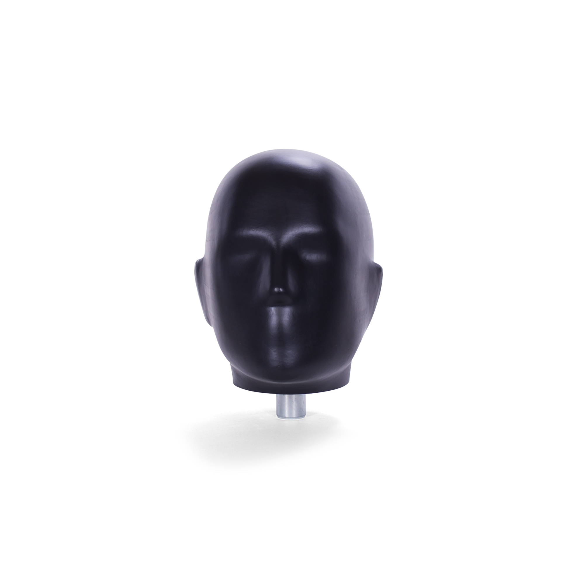BINK - Tête femme stylisée abstraite en plastique, plastique recyclable noir, pose TSD_BL