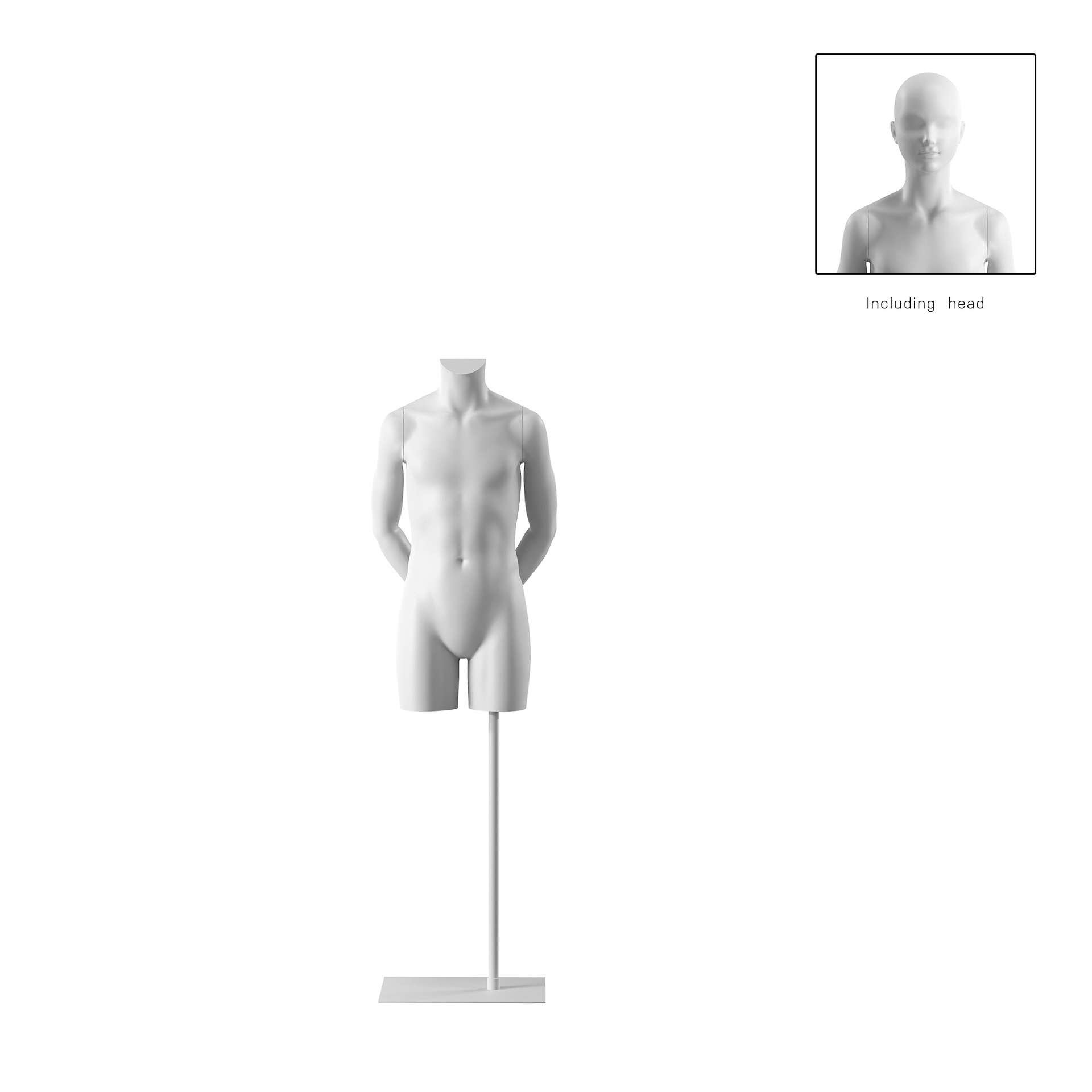 BINK - Torso infantil, 12años, blanco, sin cabeza, FRP
