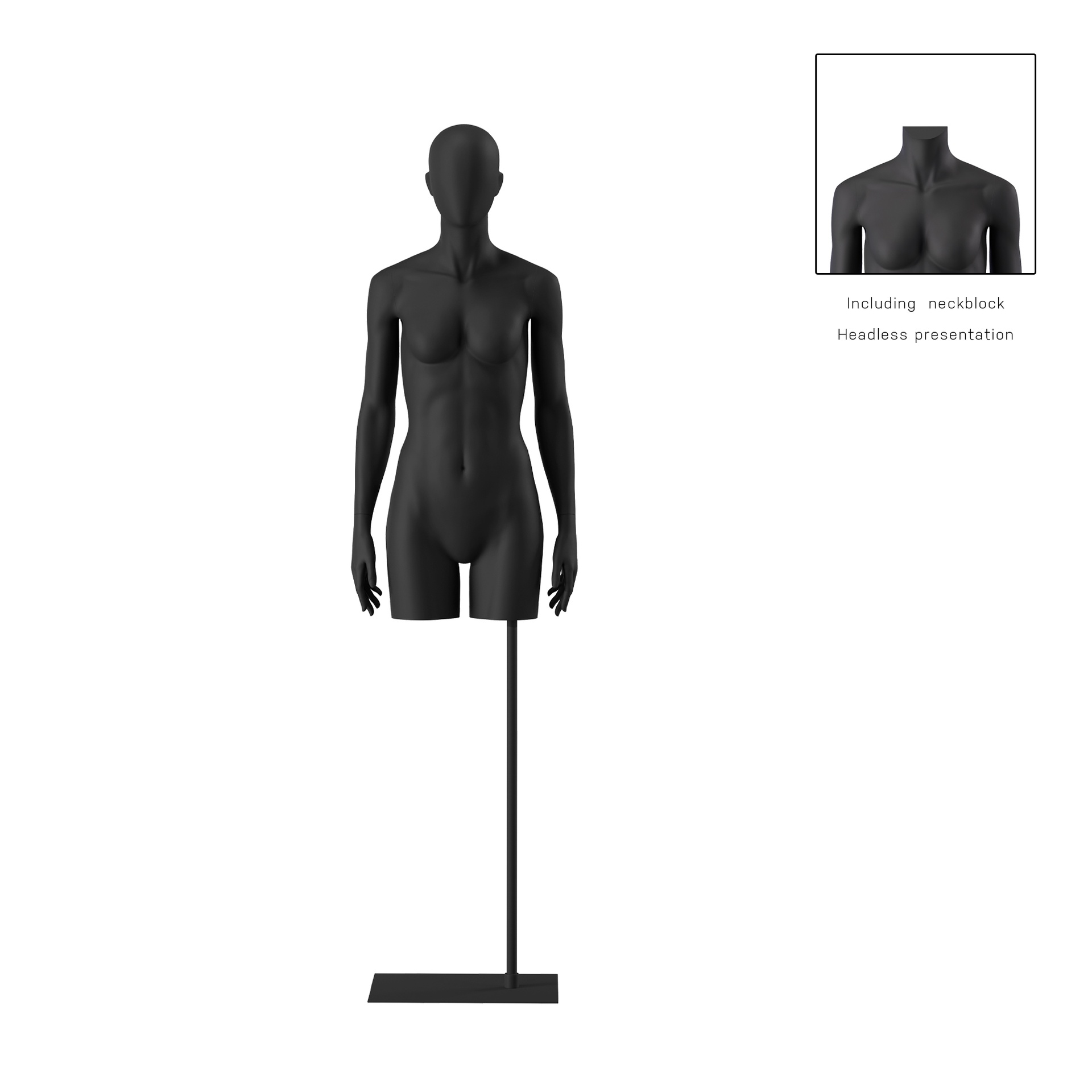 BINK - Torso mujer, negro, incl.. base, Bio FRP