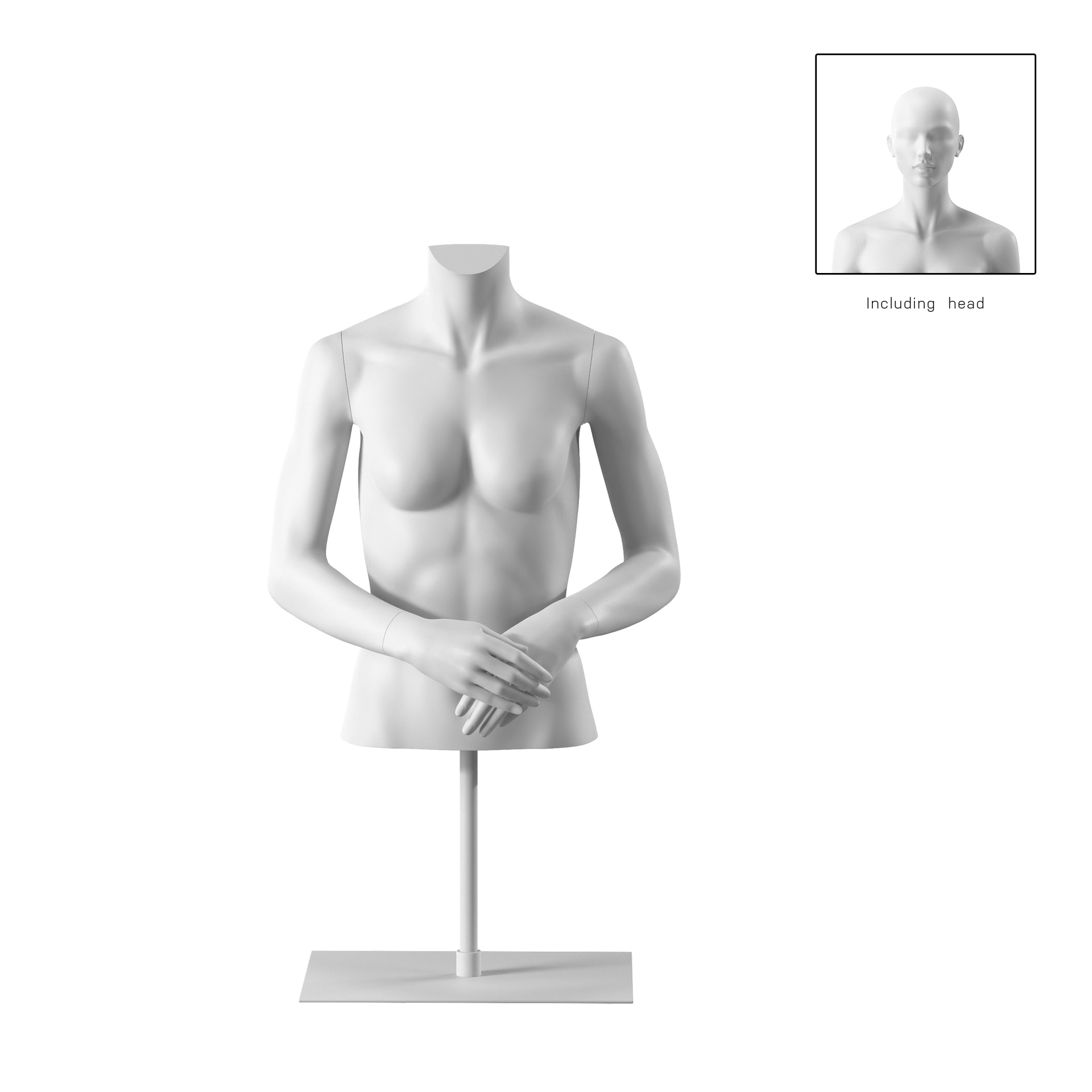 BINK - Buste femme court, blanc, socle inclus, Bio FRP