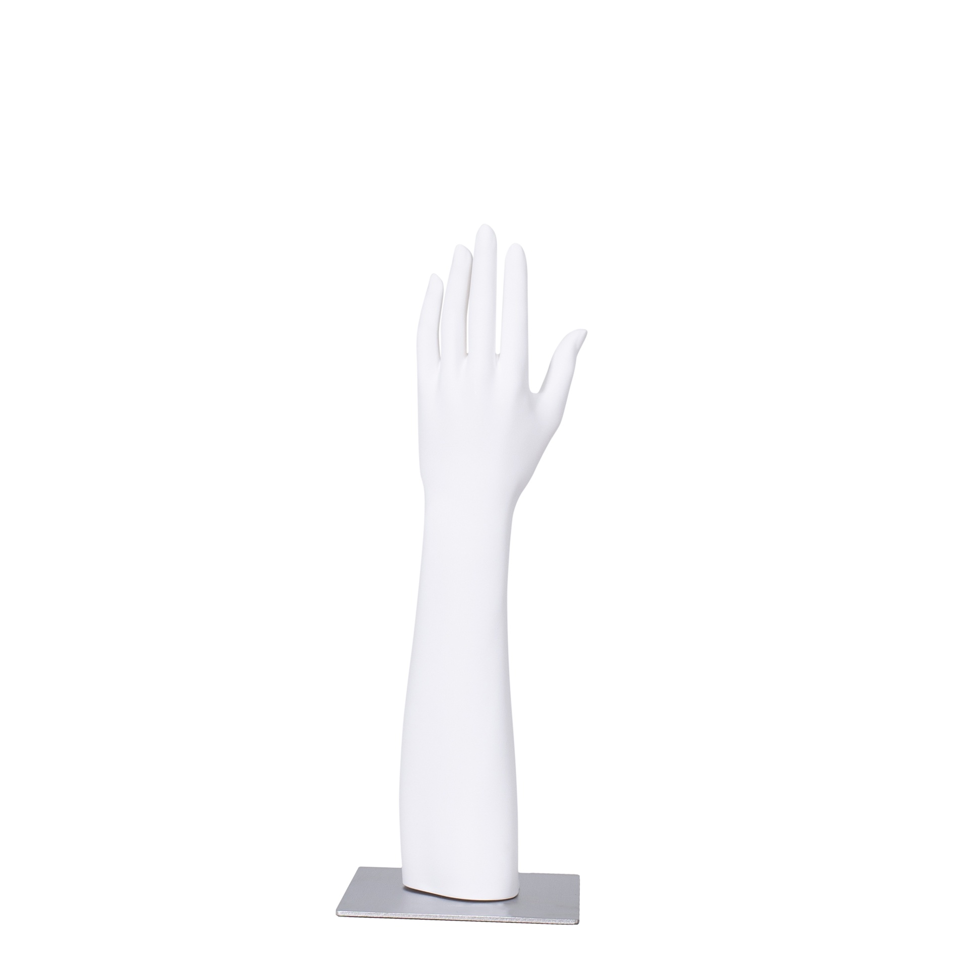 BINK - Orthopedisch dameshand display, PVC, wit, inclusief sokkel 15x15cm