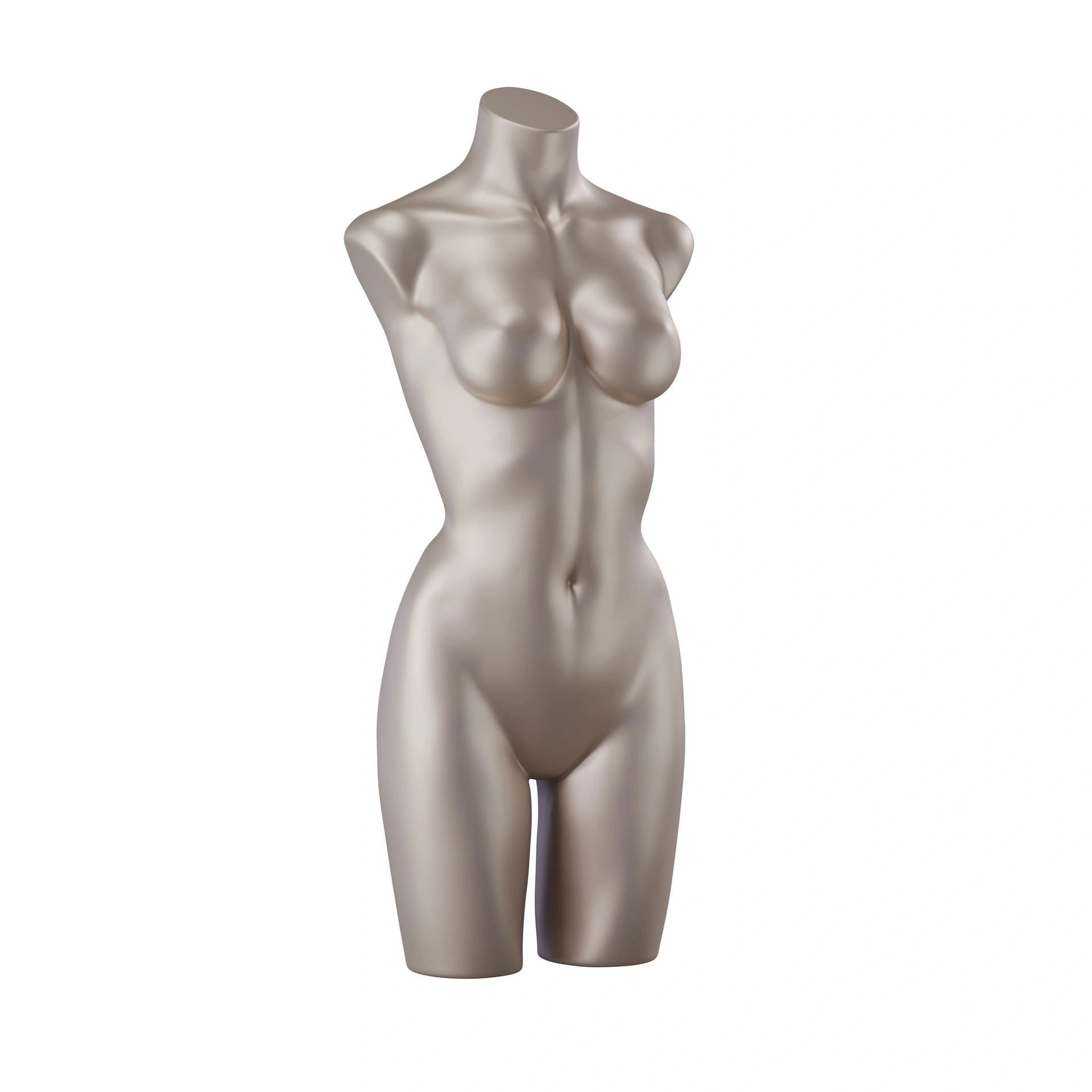BINK - Lingerie torso, female, C-cup, bronze metallic skin color, pose 002