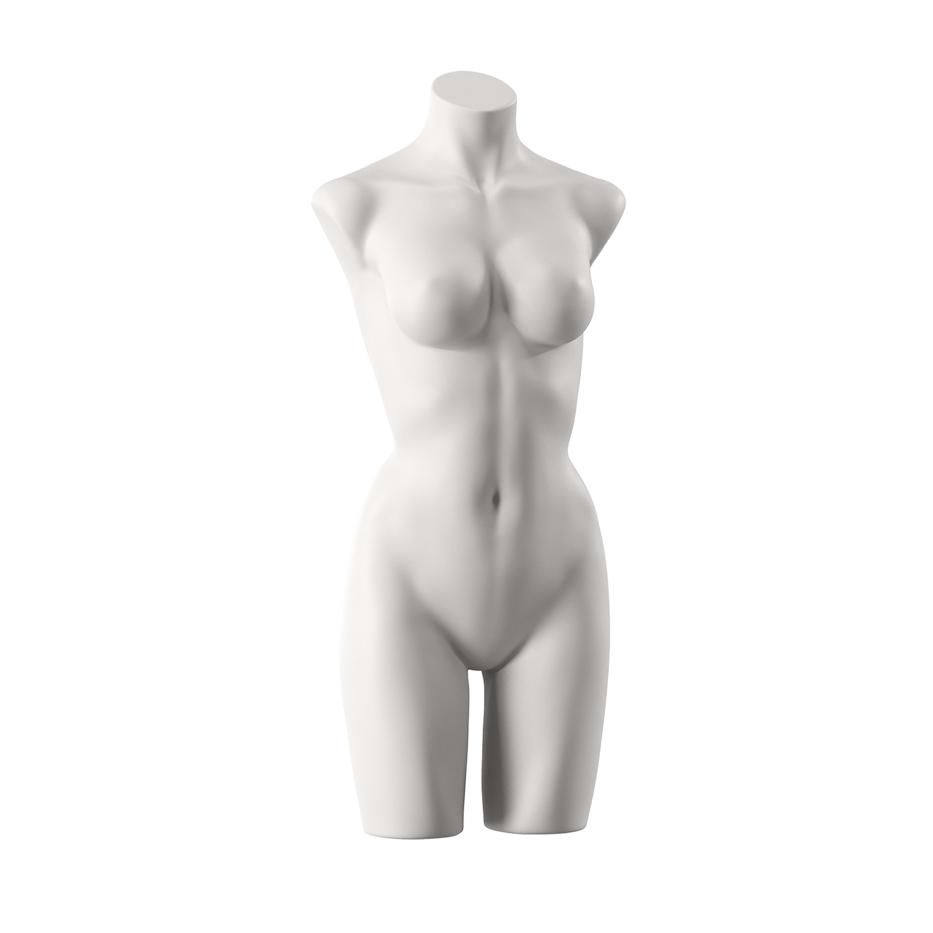 BINK - Lingerie torso, female, C-cup, warm white color, pose 002