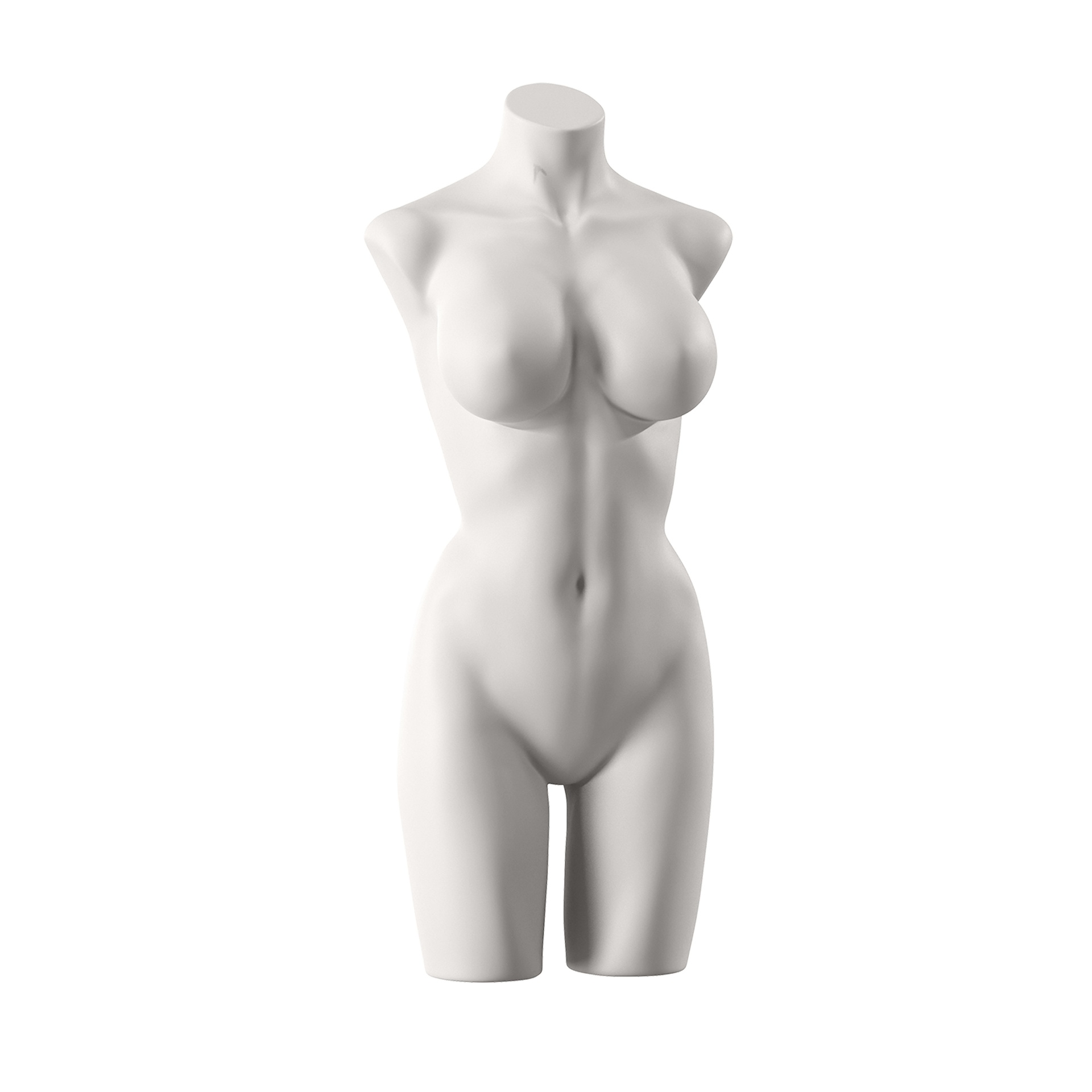BINK - Lingerie torso, female, D-cup, warm white color, pose 003