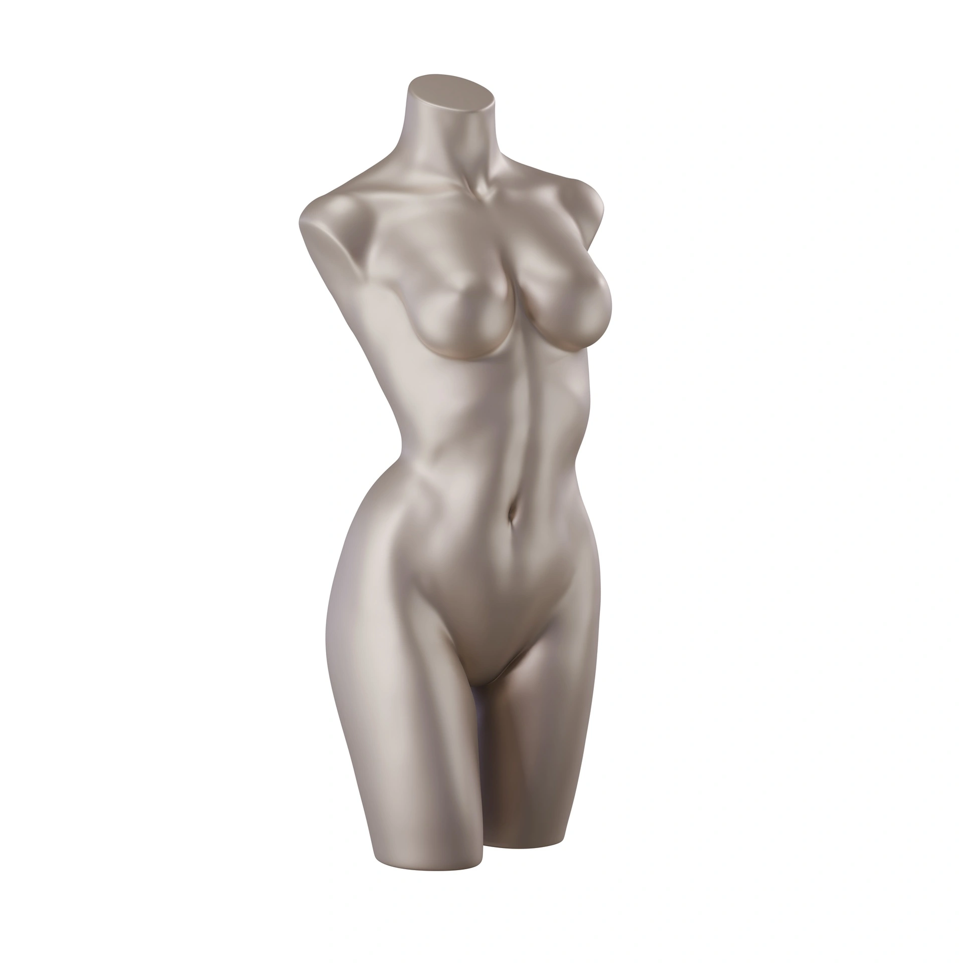 BINK - Lingerie-Torso, Dame, C-Körbchen, metallische Hautfarbe, Pose 004