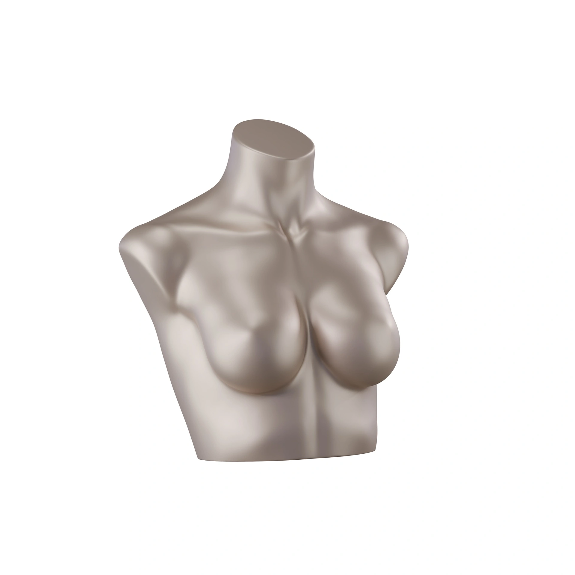 BINK - Lingerie bust, female, C-cup, bronze metallic skin color, pose 102
