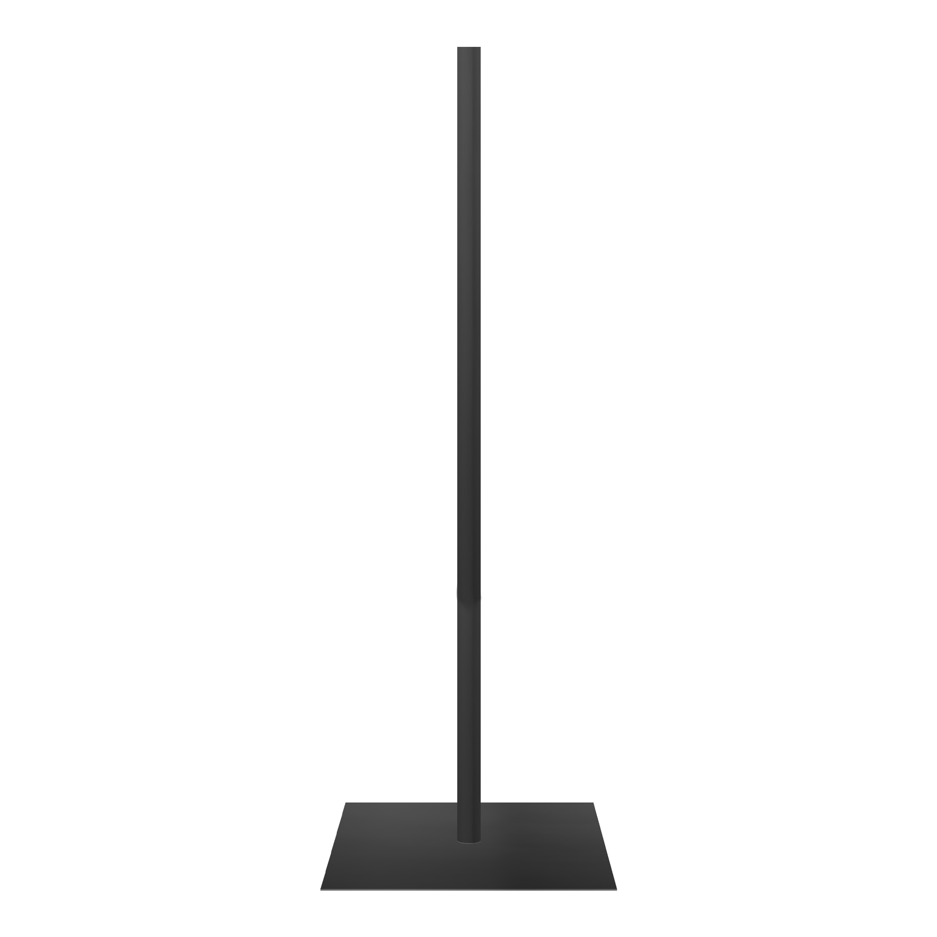 BINK - Ständer für Büste, zentraler Anschluss, rechteckige Fußplatte 30x40 cm, Stab Länge 110 cm, Anschluss in der Mitte, pulverbeschichtet schwarz matt