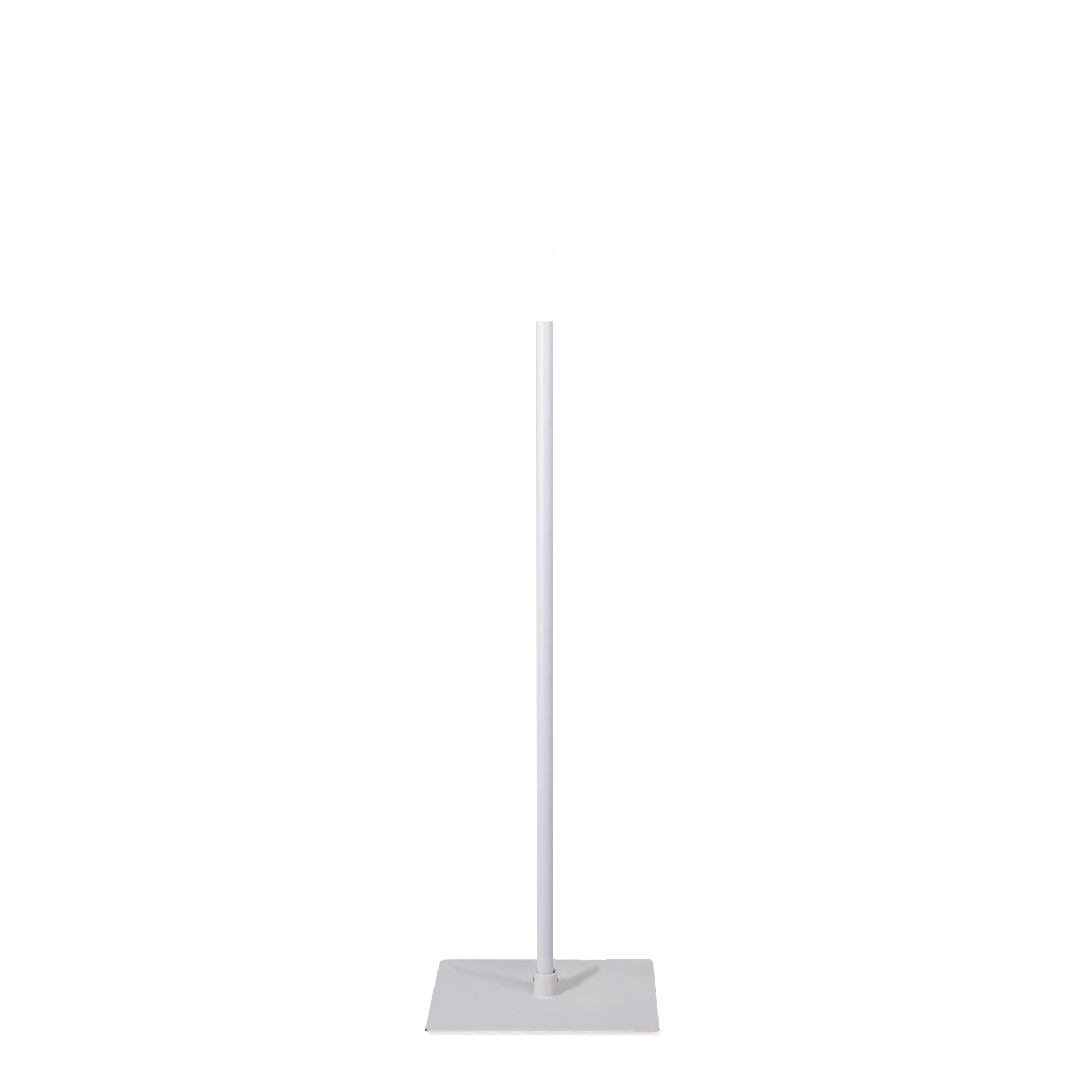 BINK - Support de buste avec connexion centrale, 80 cm, plate-forme rectangulaire, peint en poudre blanc
