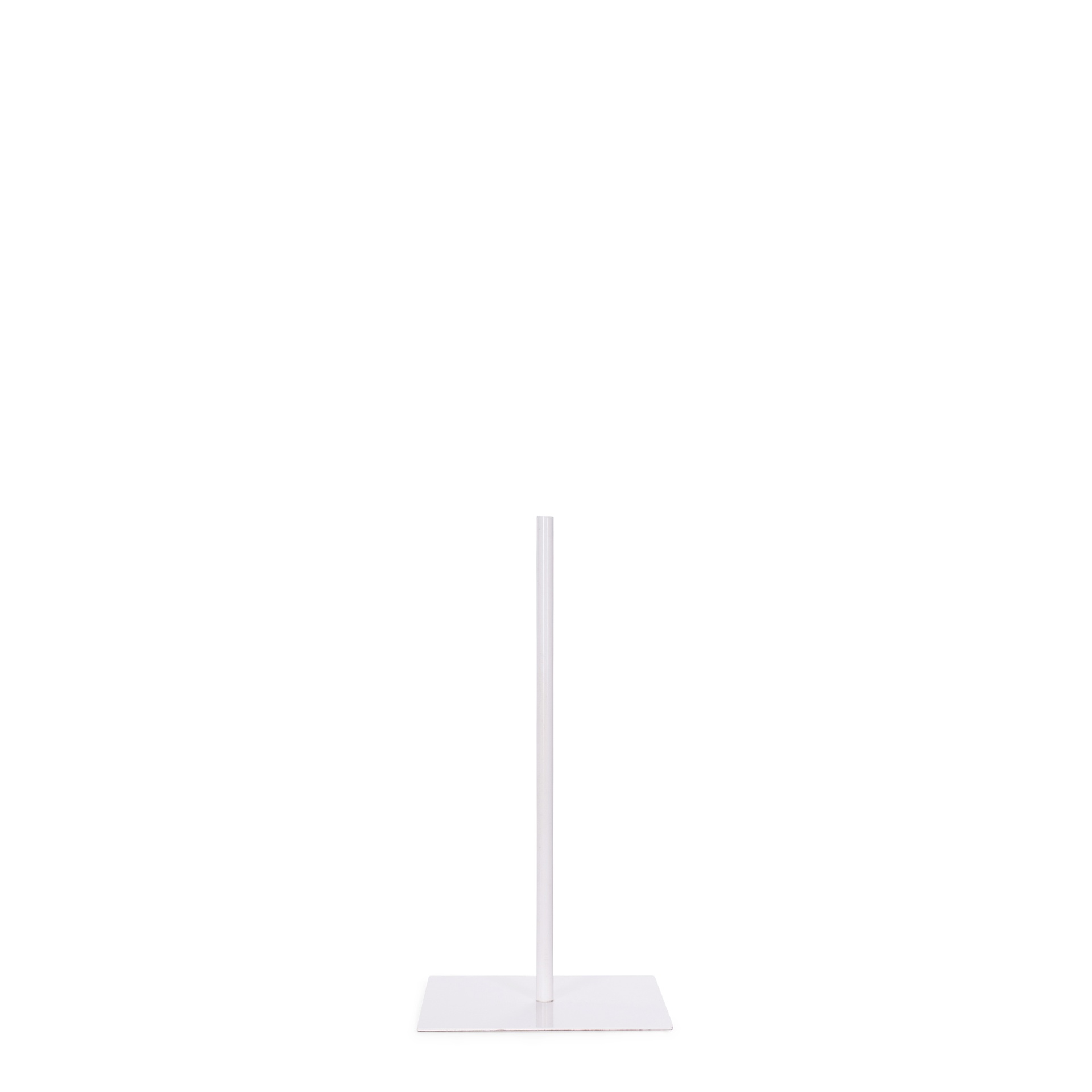 BINK - Table model bust stand, 60 cm, square base plate, powder-coated white