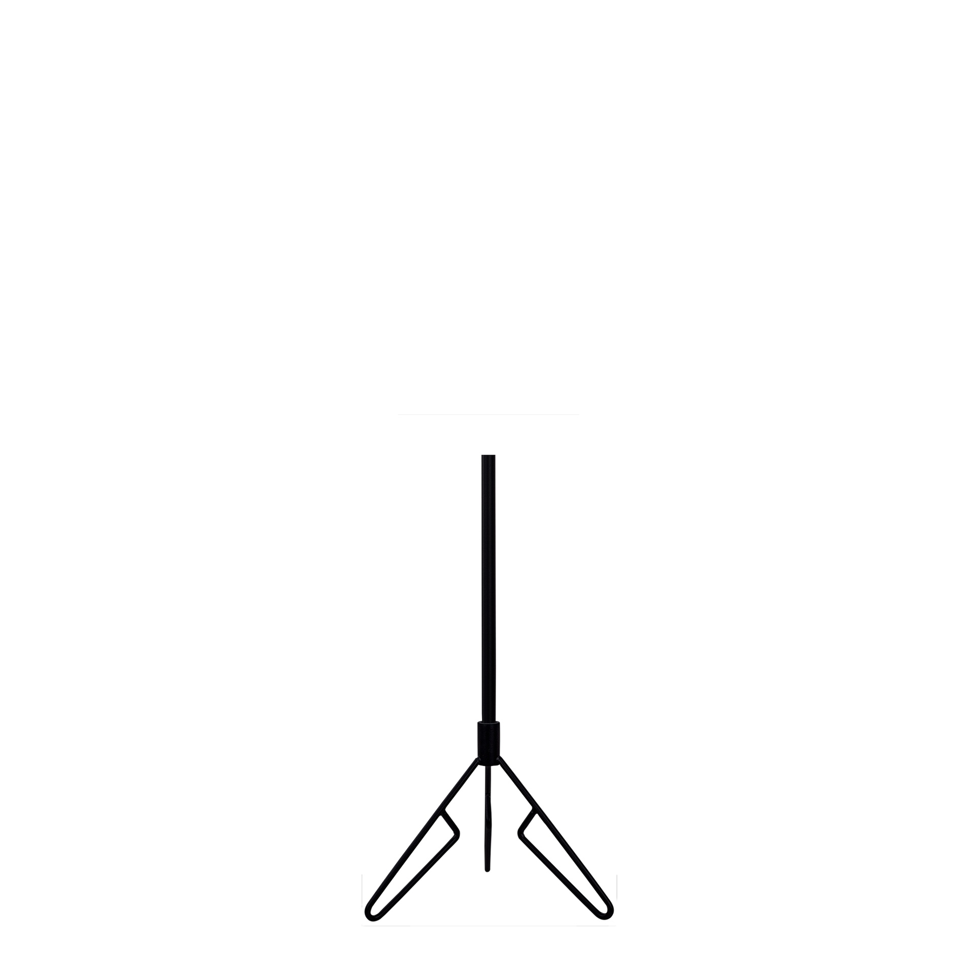 BINK - Ständer für Büste, Dreipunktstahl, Stab Länge 55 cm, Farbe schwarz, Anschluss in der Mitte
