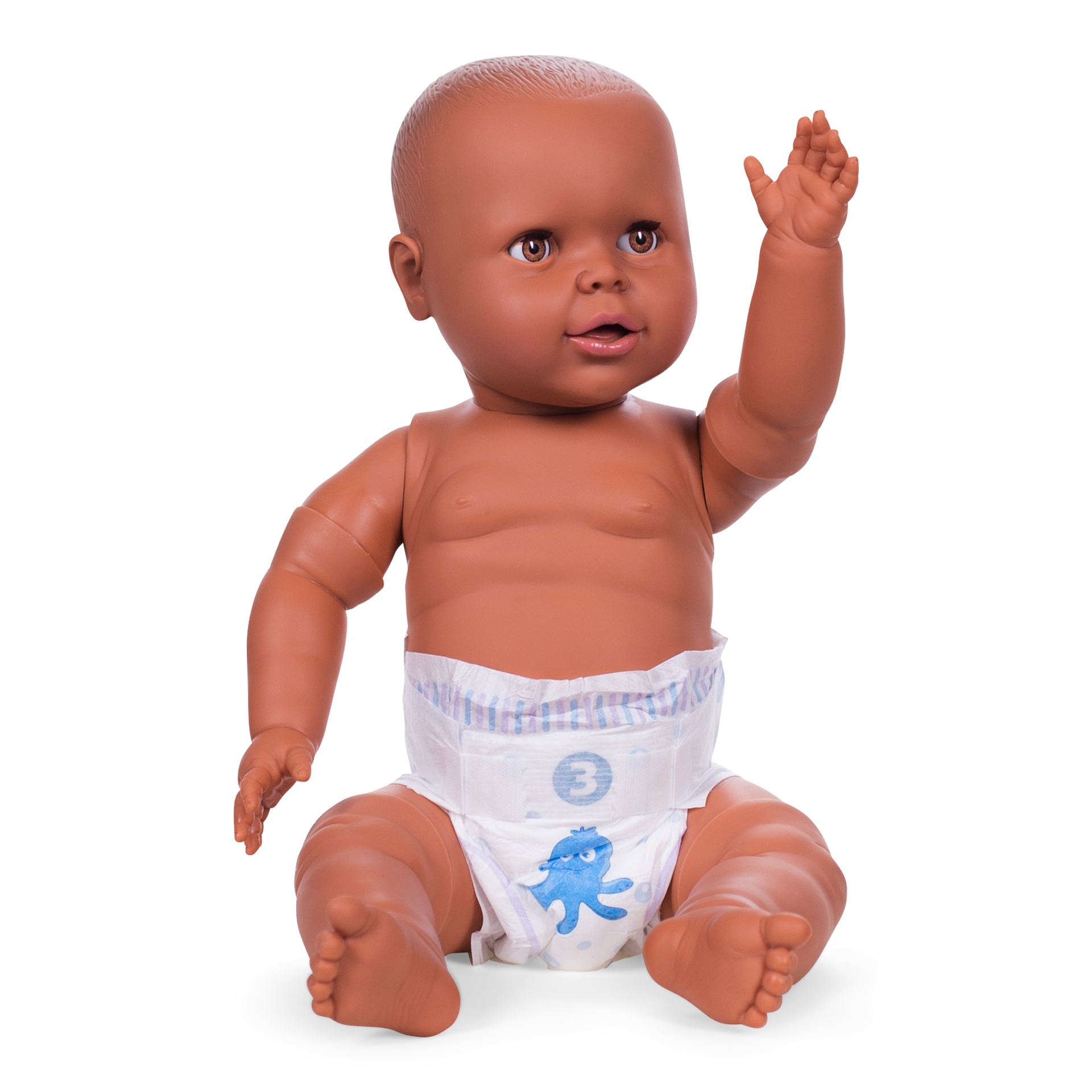 BINK - Maniquí realista de bebé, color de piel marrón claro, colección bebé Dolls, postura 61970