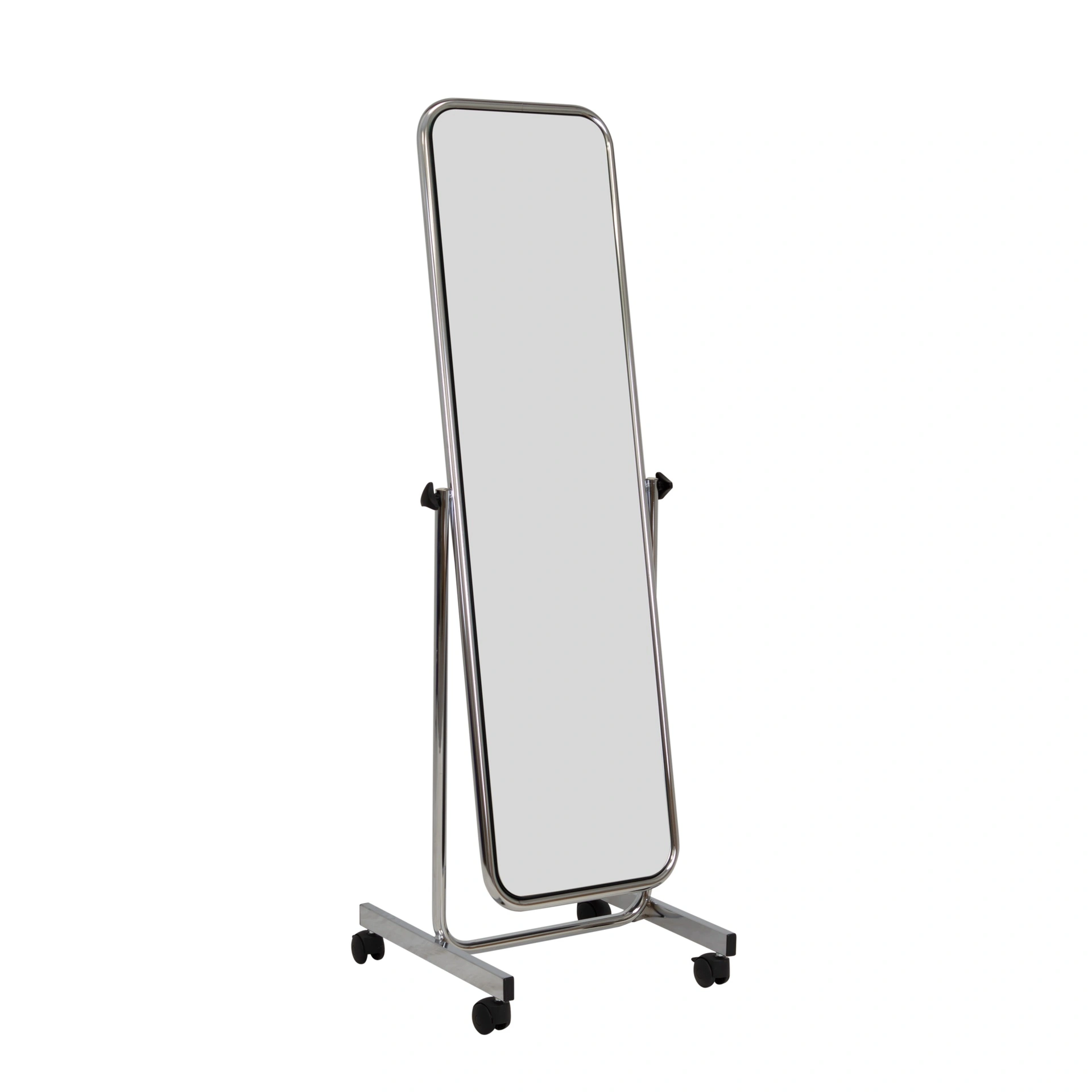BINK - Verstellbarer Standspiegel mit Rollen, Chrom, 50x160 cm
