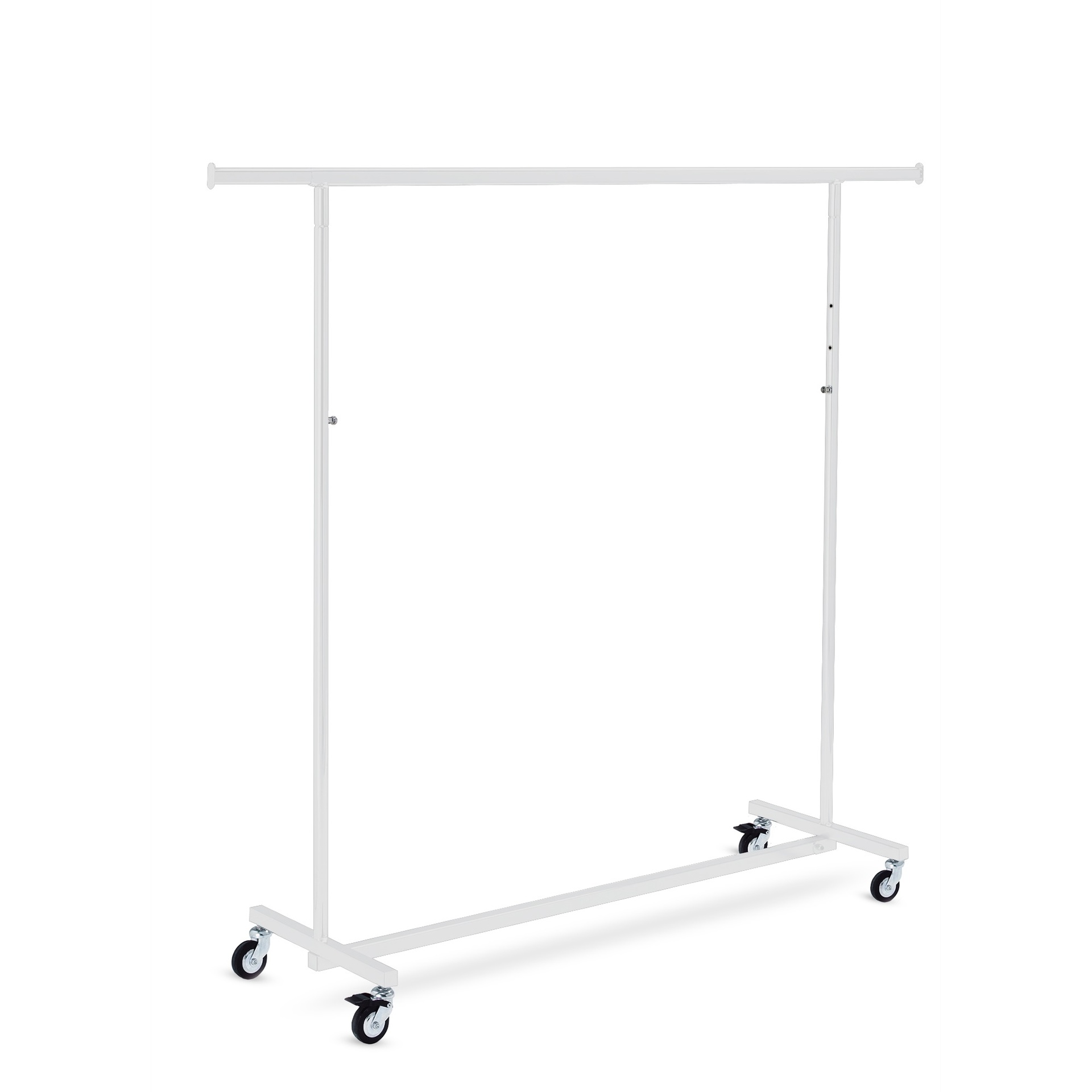 BINK - Kleiderständer auf Rollen mit Bremse, höhenverstellbar, weiß, 100cm