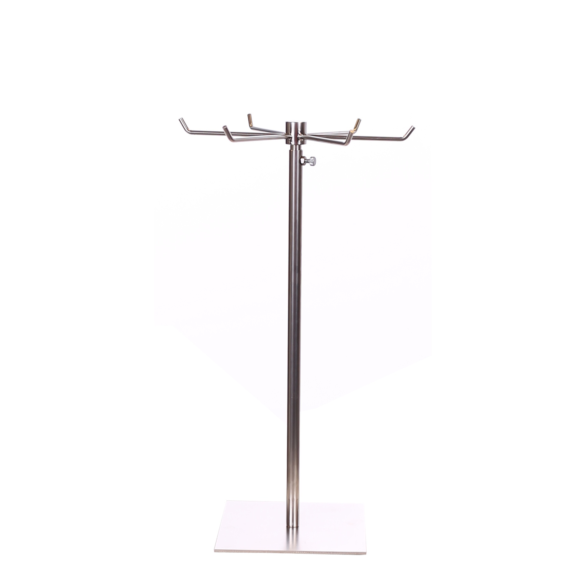 BINK - Accessoire staander, 6 pinnen, geborsteld staal