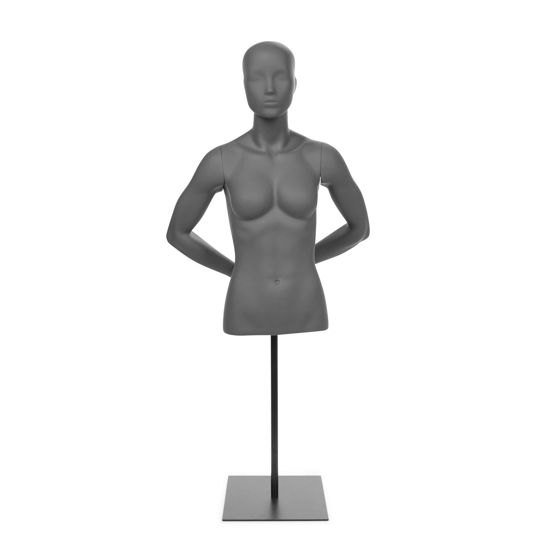 BINK - Female bust with arms and abstract head, grey