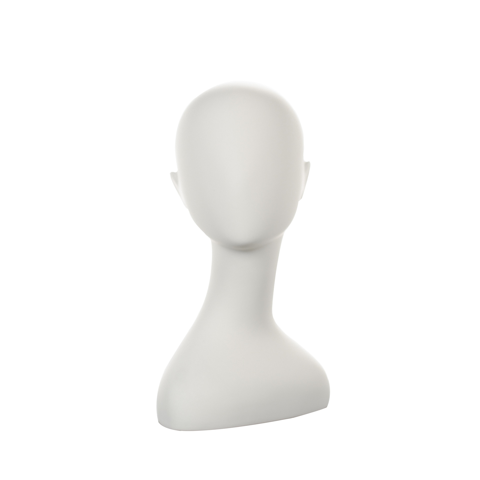 BINK - Cabeza femenina abstracta, realizada en FRP, blanco marfil