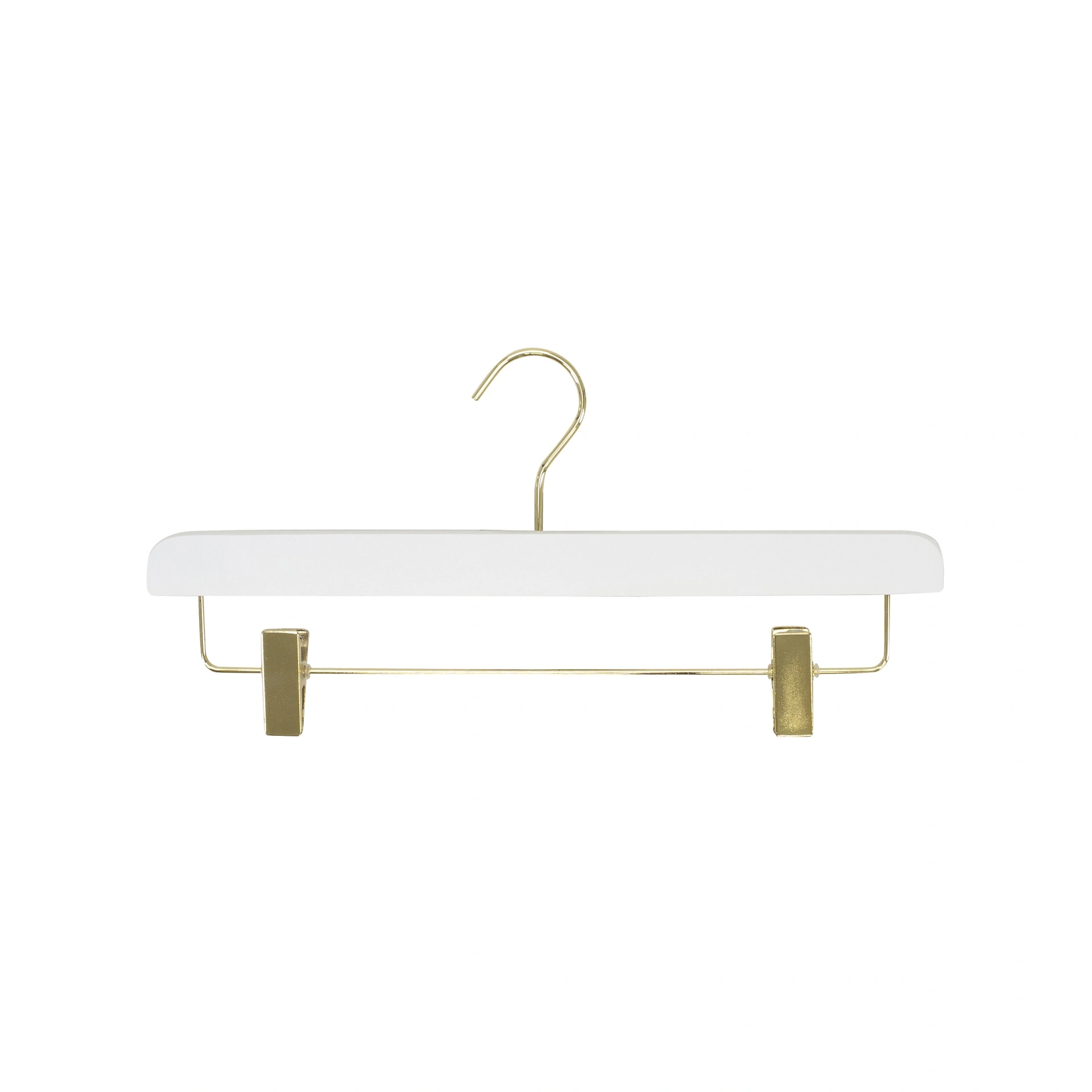 BINK - Percha de ropa para faldas,blanco con dorado gancho - Caja de 50 uds.