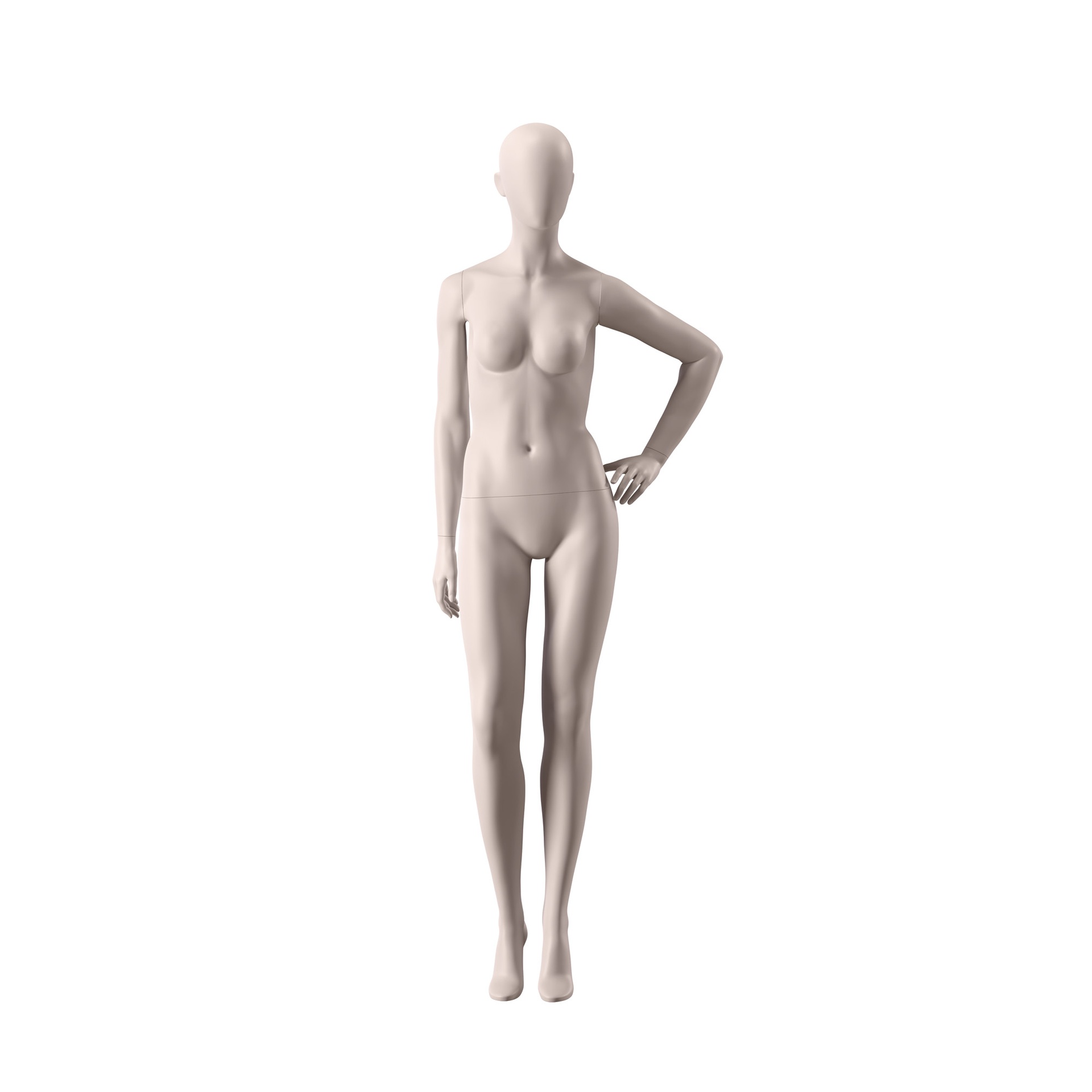 BINK - Maniquí sostenible mujer, color de piel nude, cabeza huevo, postura 022