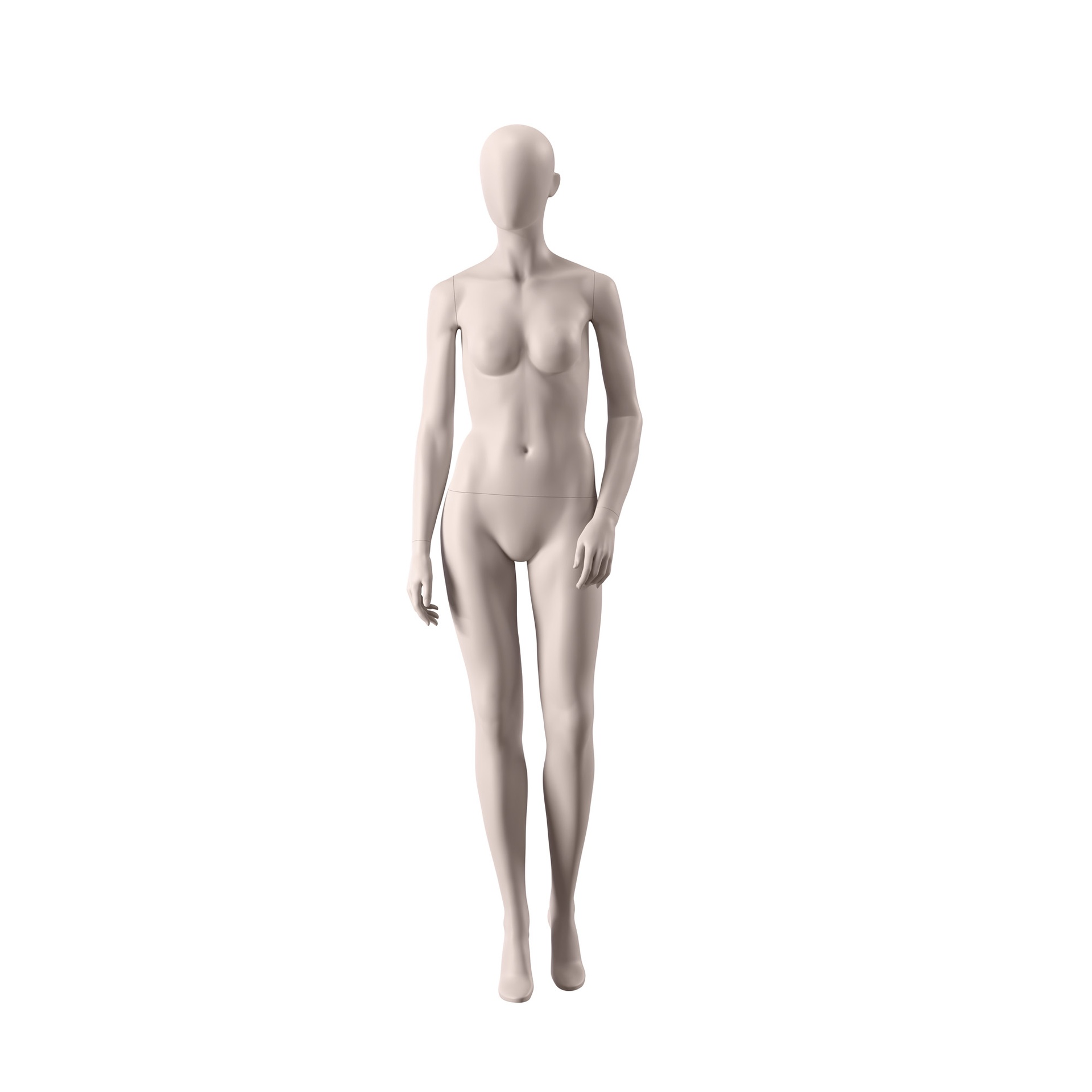 BINK - Maniquí sostenible mujer, color de piel nude, cabeza huevo, postura 013