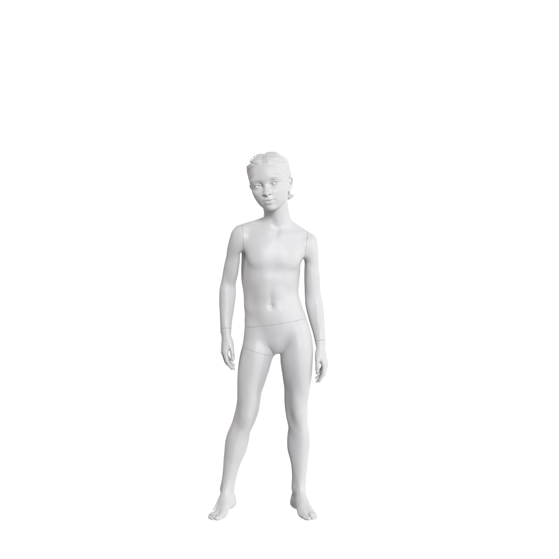 Abstrakte Kinderfigur, 8 Jahre, Weiß, Urban