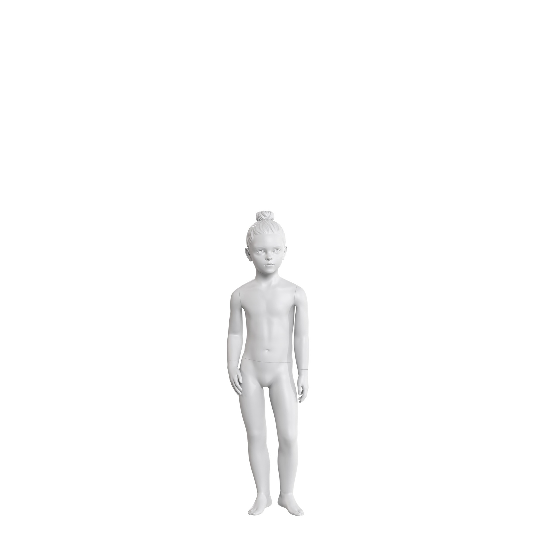 Abstrakte Kinderfigur, 4 Jahre, Weiß, Urban