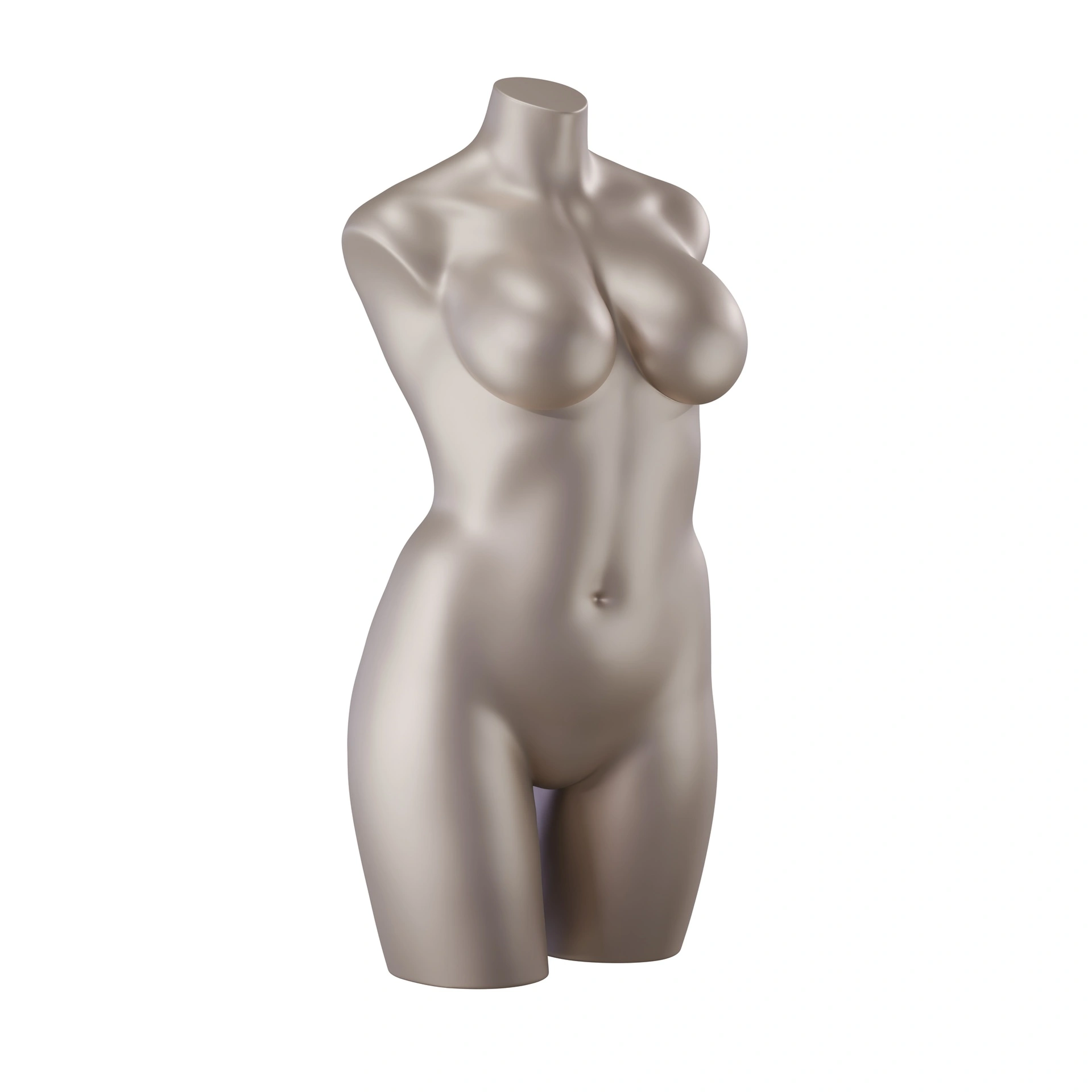 BINK - Volslanke lingerie torso, dame, D-cup, metallic huidskleur, pose 006