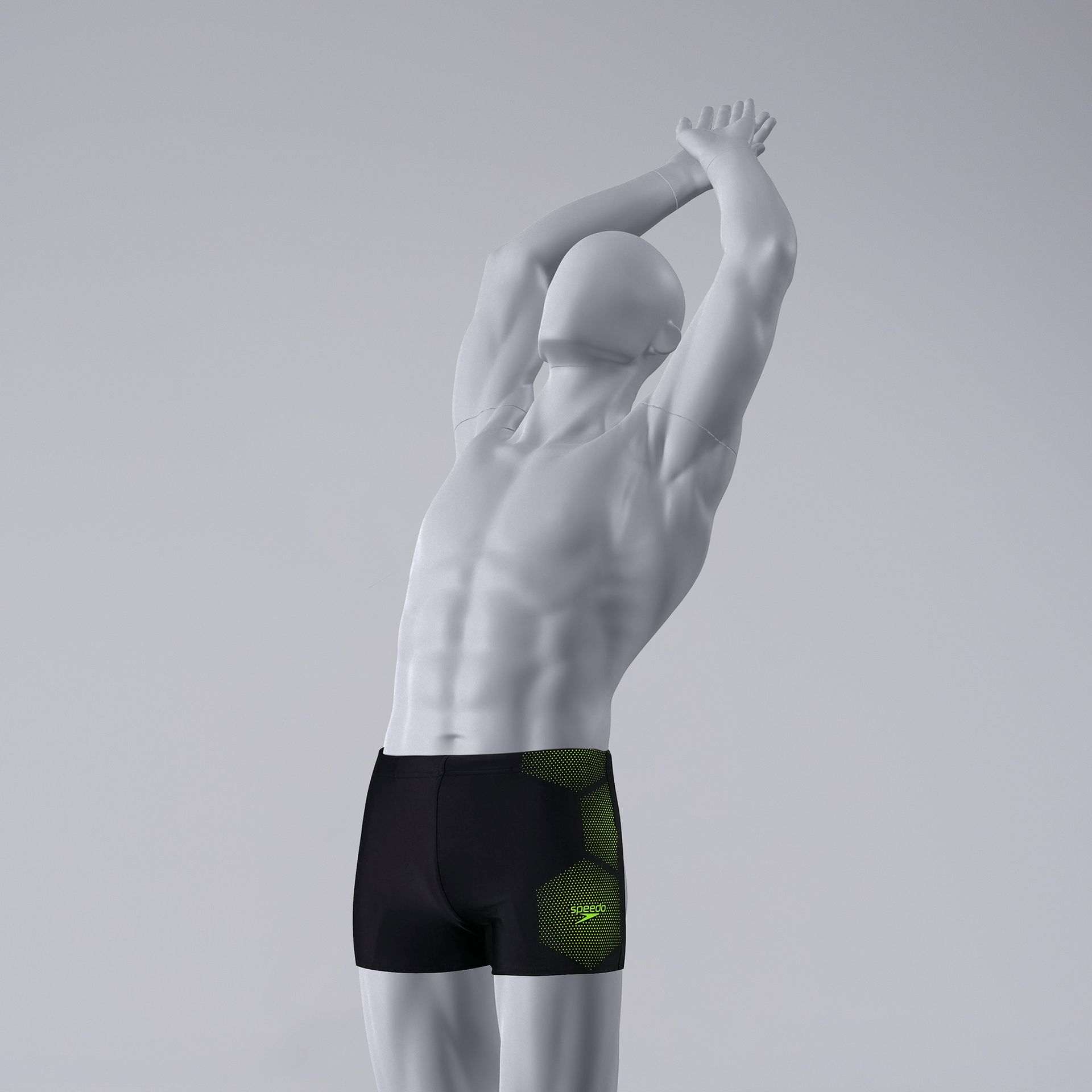 BINK - Diving sport mannequin, male, grey, abstract head, standing pose 325