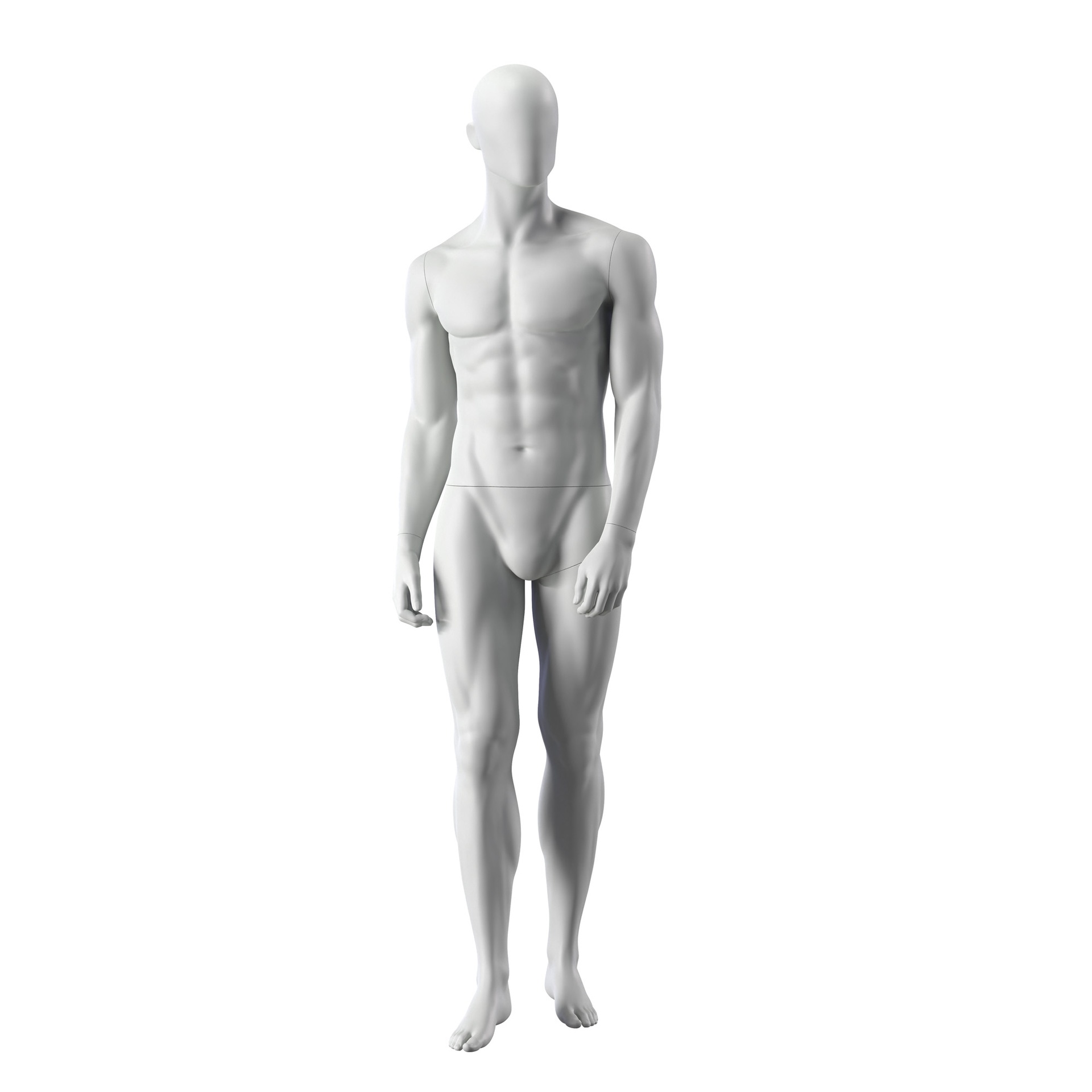 BINK - Maniquí de deporte hombre, gris, cabeza abstracta, postura de pie 329