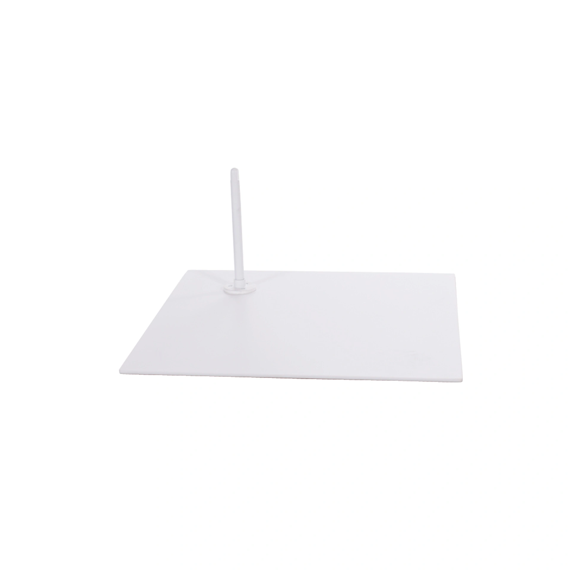 Square base for adult window mannequin, milkwhite, footpin included