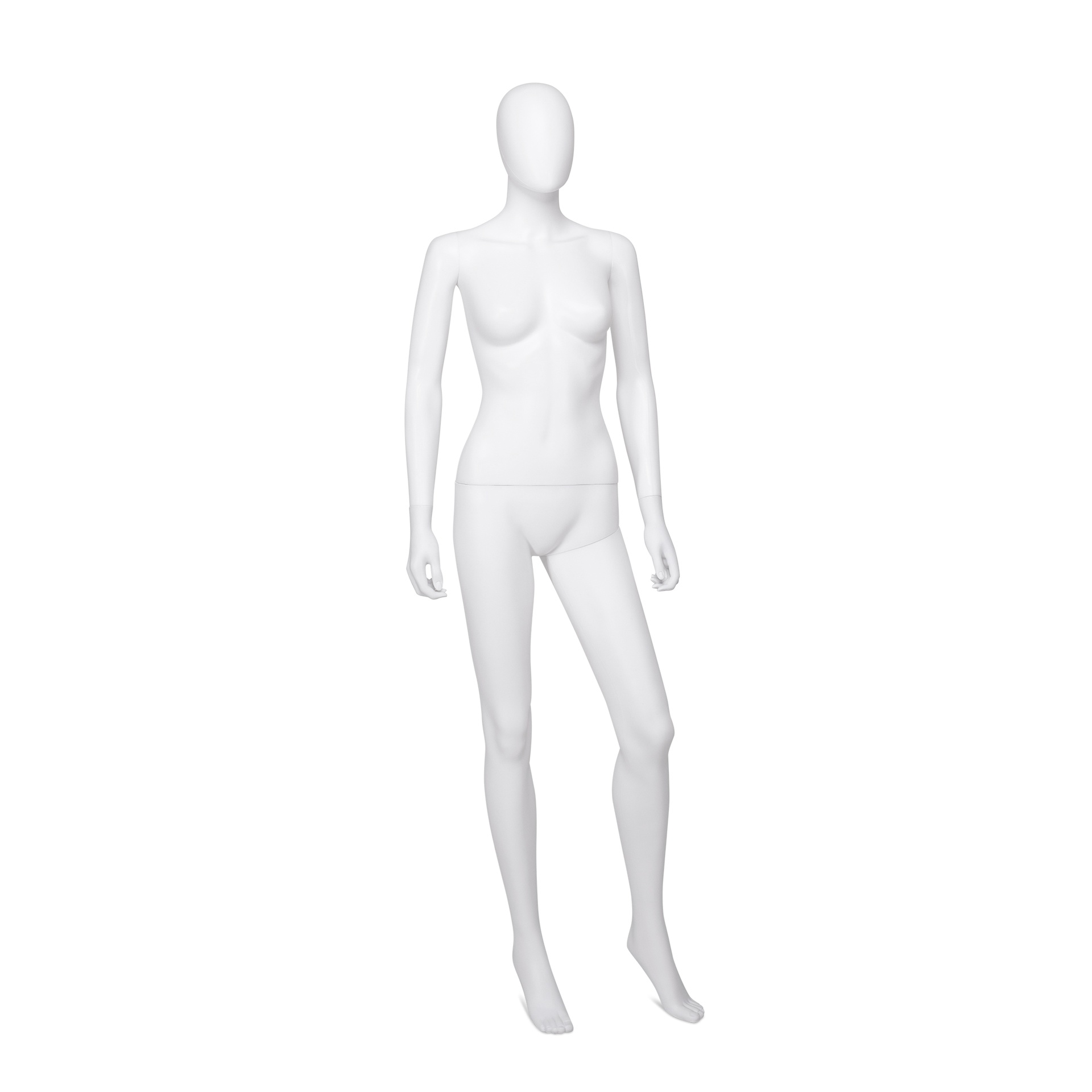 BINK - Maniquí femenino, cabeza abstracta, blanco pose01BN