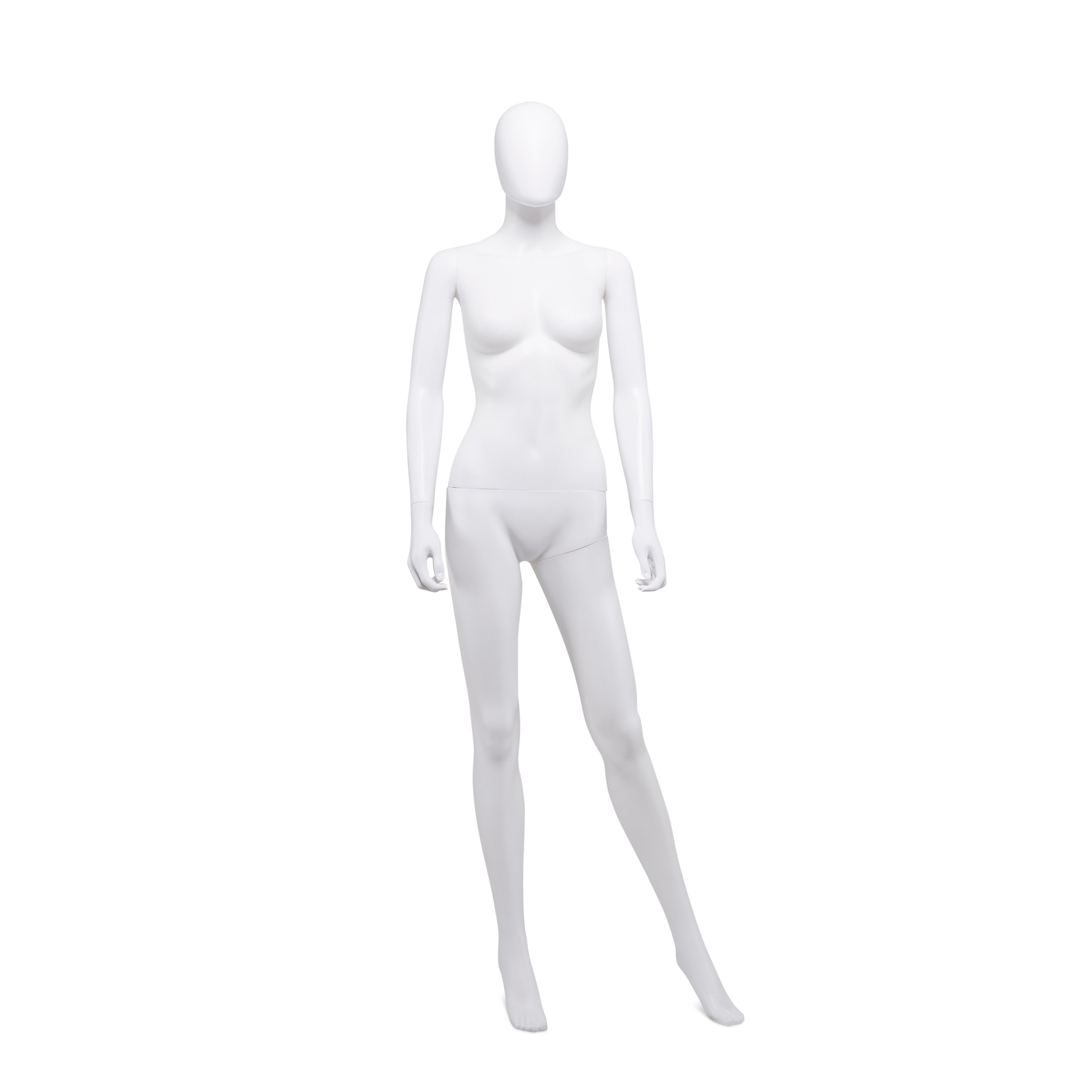 BINK - Maniquí femenino, cabeza abstracta, blanco, postura 05BN