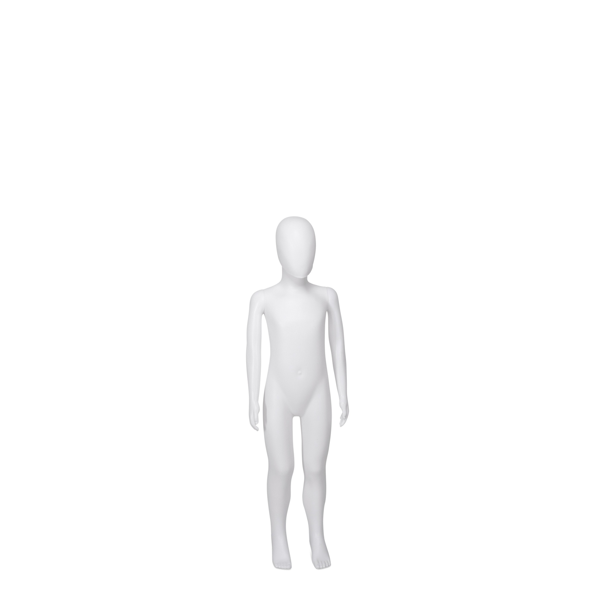 BINK - Maniquí infantil, 5 años, cabeza abstracta, blanco, postura 21BN